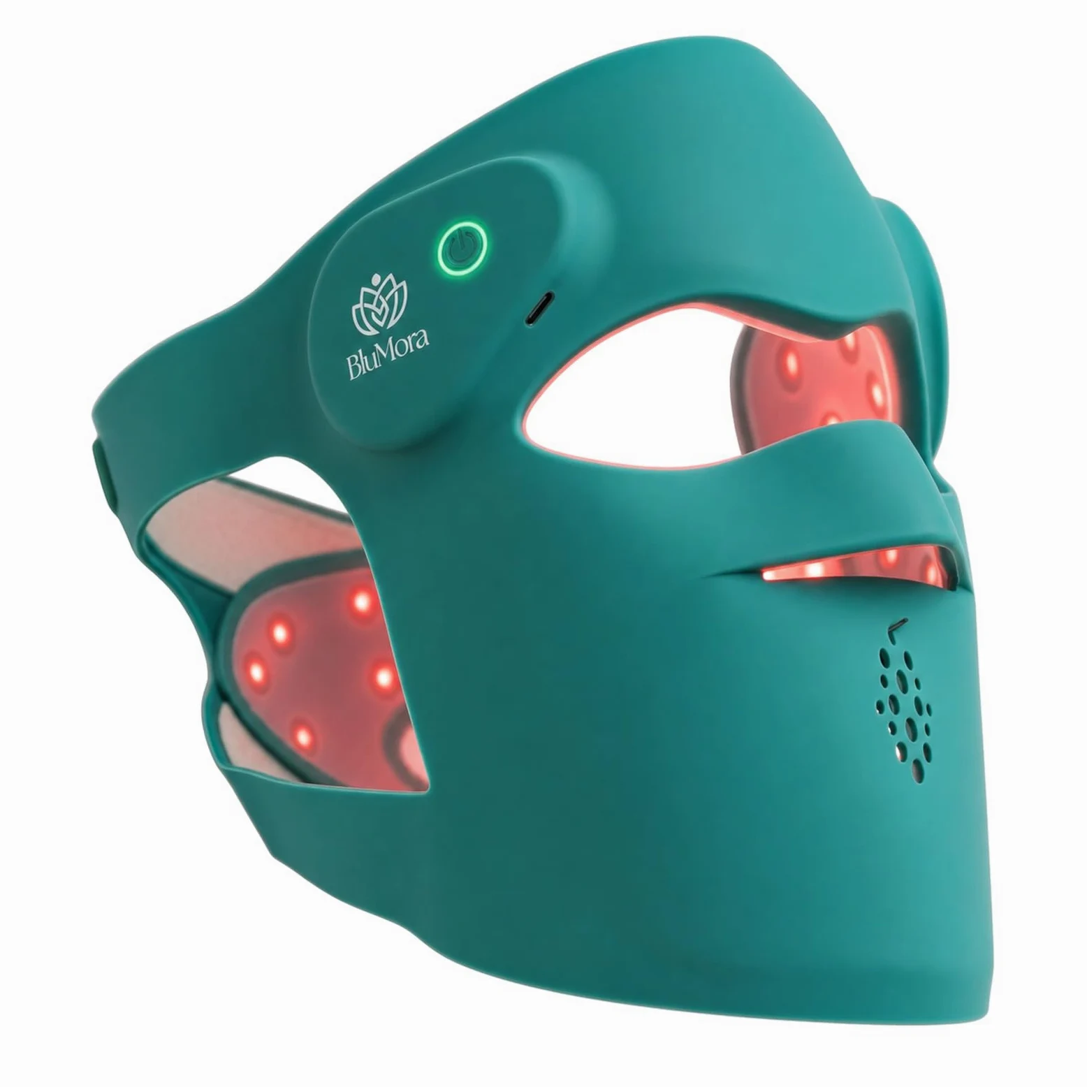 LED-Gesichtsmaske, Lichttherapie, Rotlichttherapie-Maske, inspiriert von koreanischer Hautpflege, 8 Farbmodi mit blauen, roten und NIR-Lichtern, leichtes 3D-Design für Hautrevitalisierung (RB