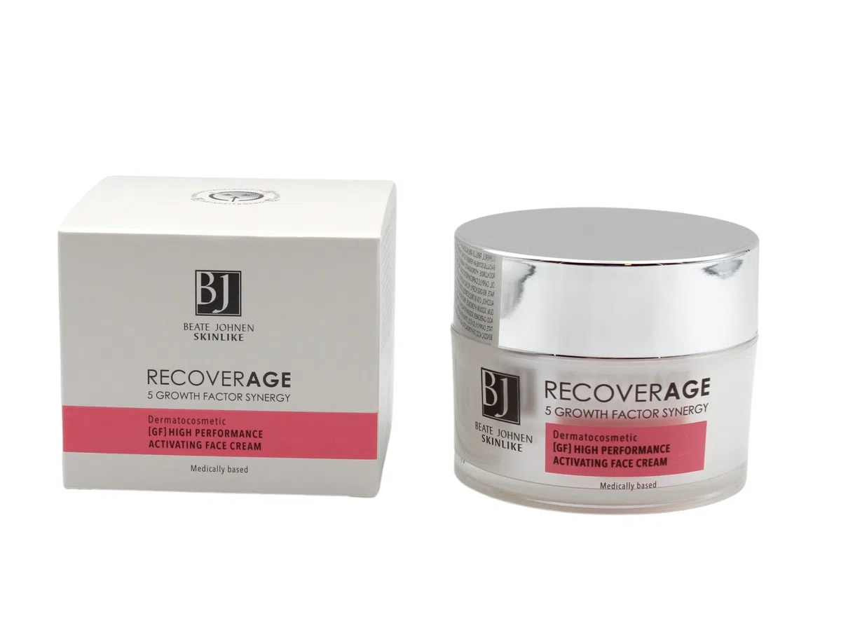 BEATE JOHNEN SKINLIKE RecoverAge High Performance Activating Face Cream 100ml I Sondergröße, I mit Phytoglykogen I vereint 5 essenzielle Wachstumsfaktoren