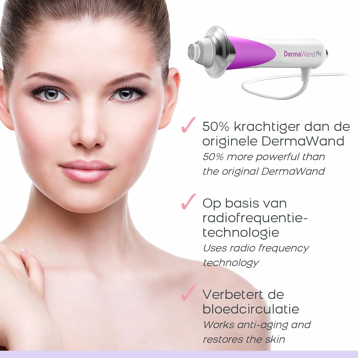 Dermawand Pro Hautpflegegerät Anti-Aging Gesichtspflege Faltenreduzierung Porenverfeinerung Straffung