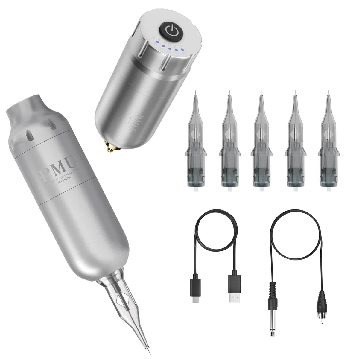 Machine Set - 902 Wireless Tattoo Machine, Rotary Adjustable Tattoo Stift, Brushless Motor Japan Imported Professional Tattoo Artist with Tattoo and Makeup Equipment
