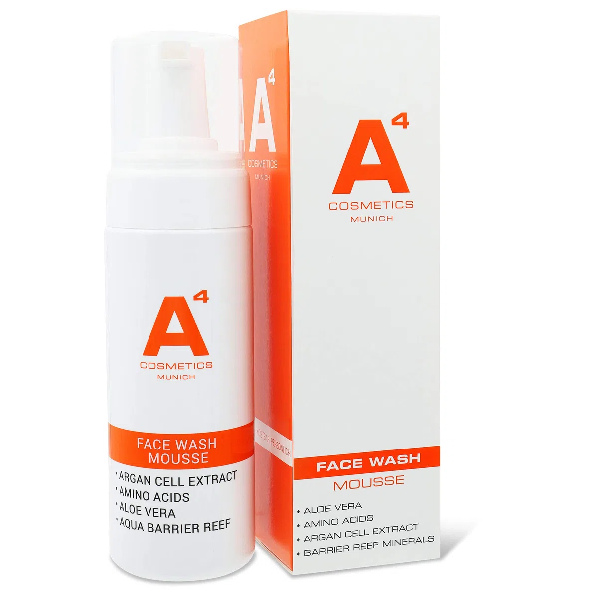 A4 – Reinigungsschaum | Milde Anti-Aging Gesichtsreinigung und Make-Up-Entferner – 150ml | Clean Beauty Wirkstoffkosmetik auf natürlicher Basis