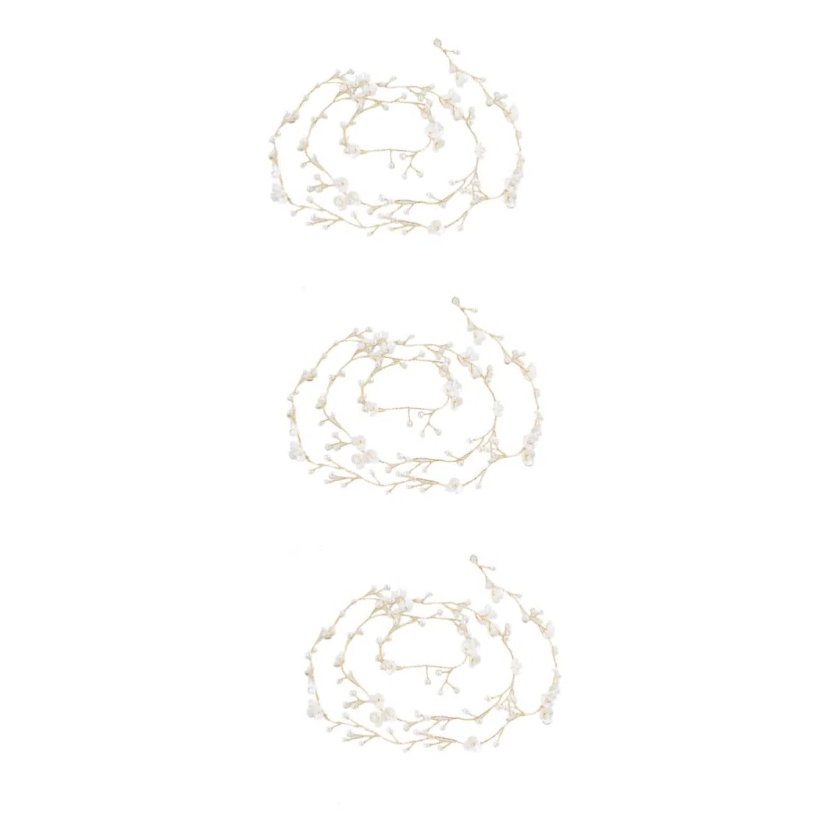 FRCOLOR 3stücke Blumenkronen-haarband Für Braut Elegantes Haaraccessoire Für Hochzeiten Und Verlobungen Anpassbar Für Jede Frisur Langer Blumenhaarschmuck