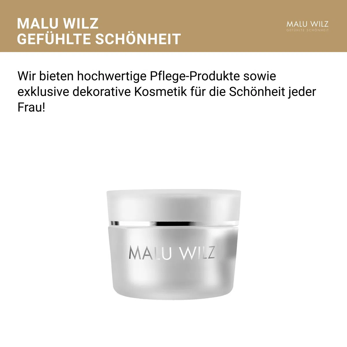 Malu Wilz Caviar Gold Luminous Cream 50ml I Gesichtscreme Damen I Feuchtigkeitsspendende Anti Falten Creme mit Kaviar Extrakt, Hyaluronsäure & Goldpartikeln für glatte Haut | Feuchtigkeitsspendend, Anti Falten, Kaviar Extrakt, Hyaluronsäure, Goldpartikel