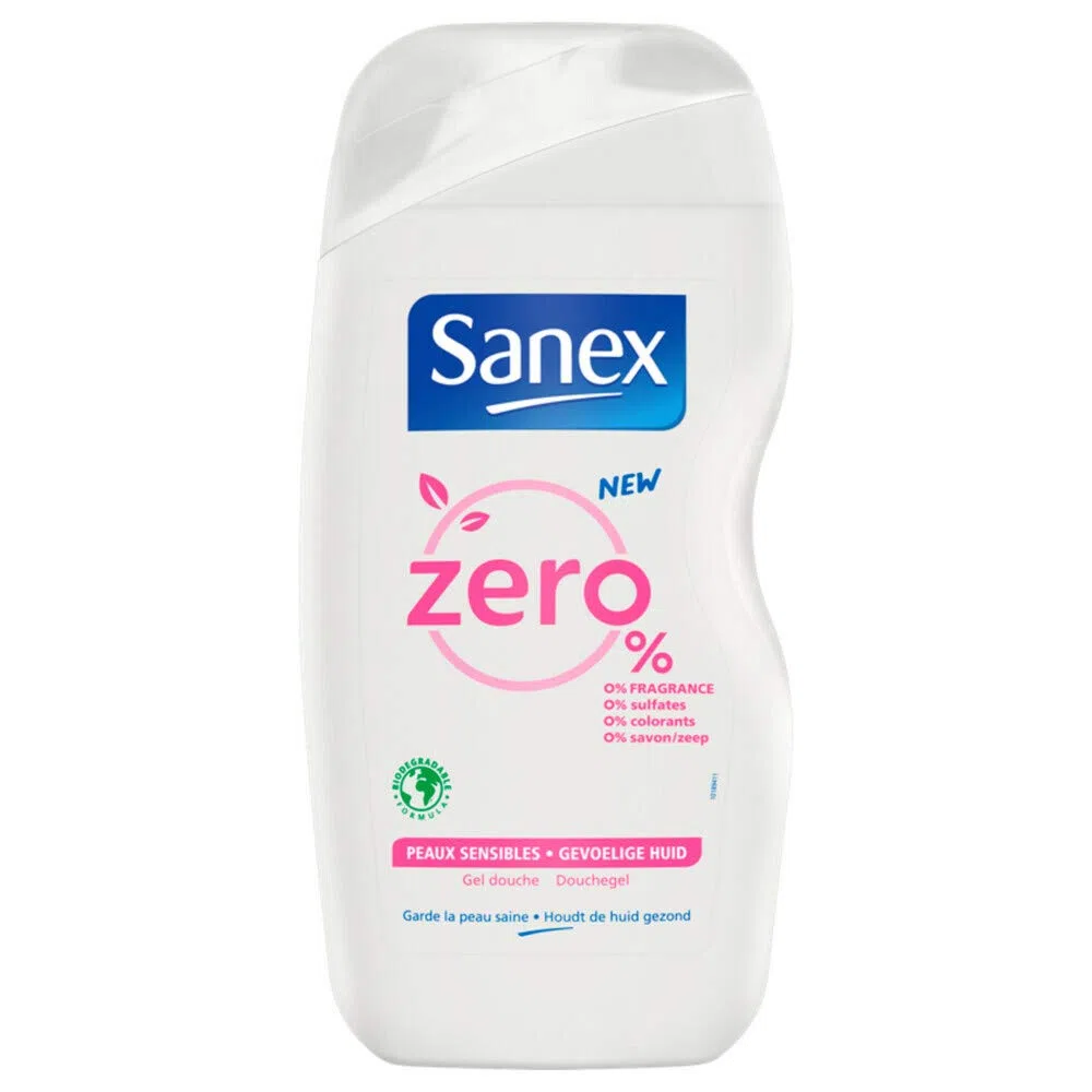 6 x Sanex Duschgel "Zero% Sensitive Skin" für empfindliche Haut - 500ml