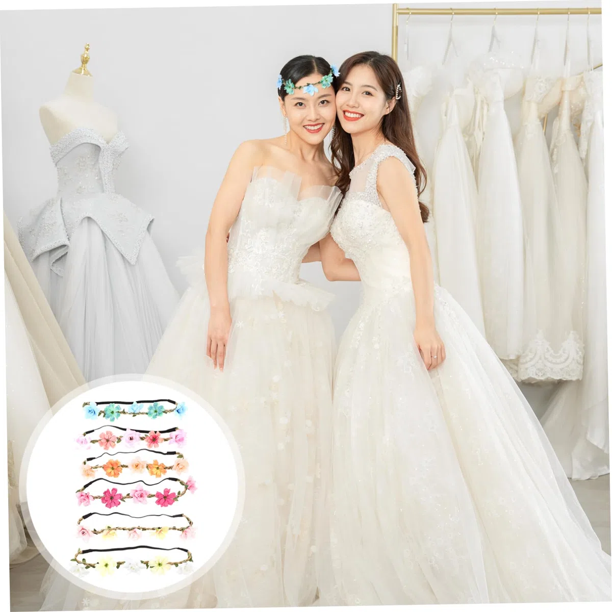18stücke Teiliges Braut Blumenkranz Haarschmuck Für Hochzeiten Fotografie Und Festivals Elastisches Leichtes Design Mit Lebensechten Farben Und Hautfreundlichen Materialien