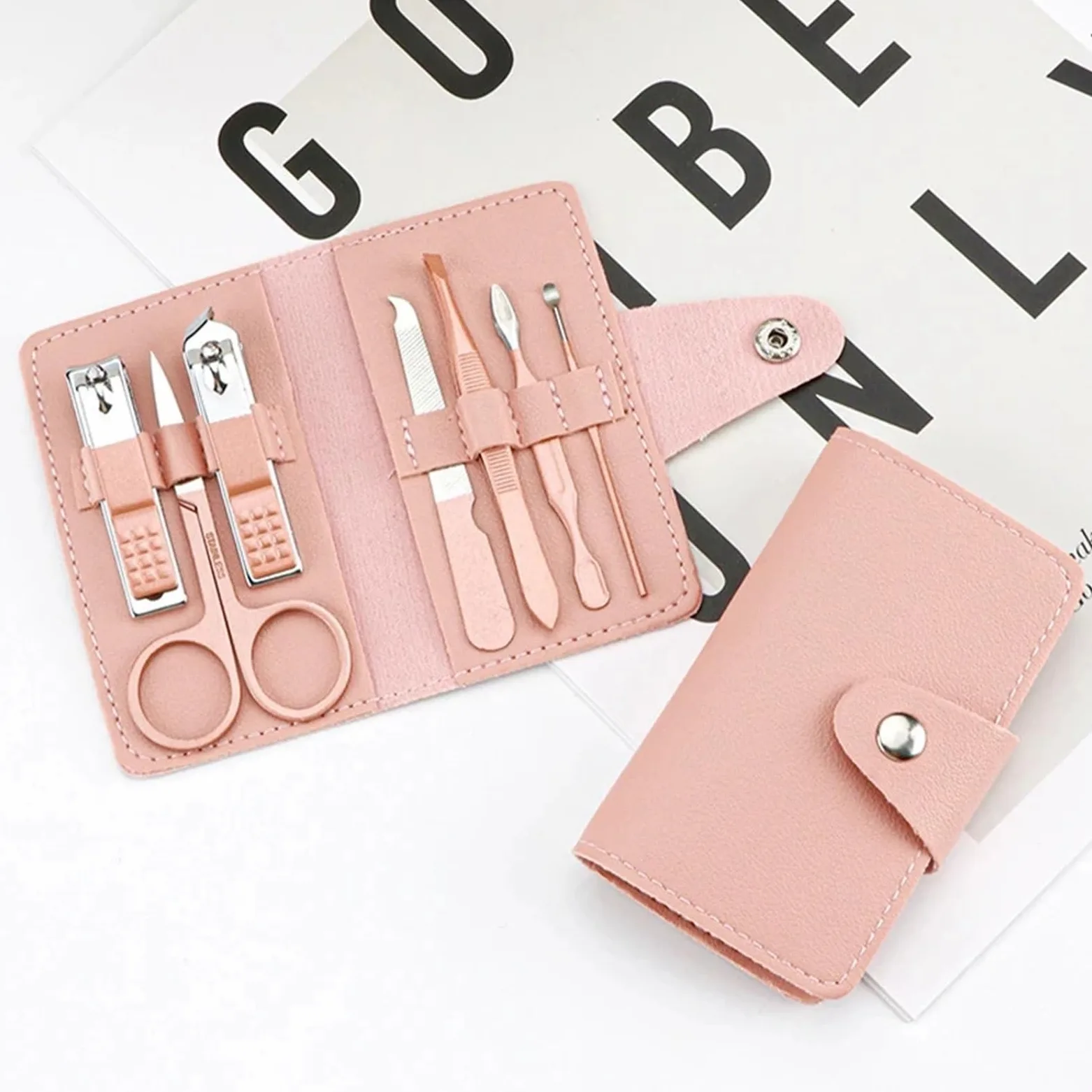 Nagelpflege-Set, 7-teiliges Nagelknipser-Set for den Haushalt, Maniküre- und Schönheitswerkzeuge, tragbares, Körperpflege-Set | Bruin