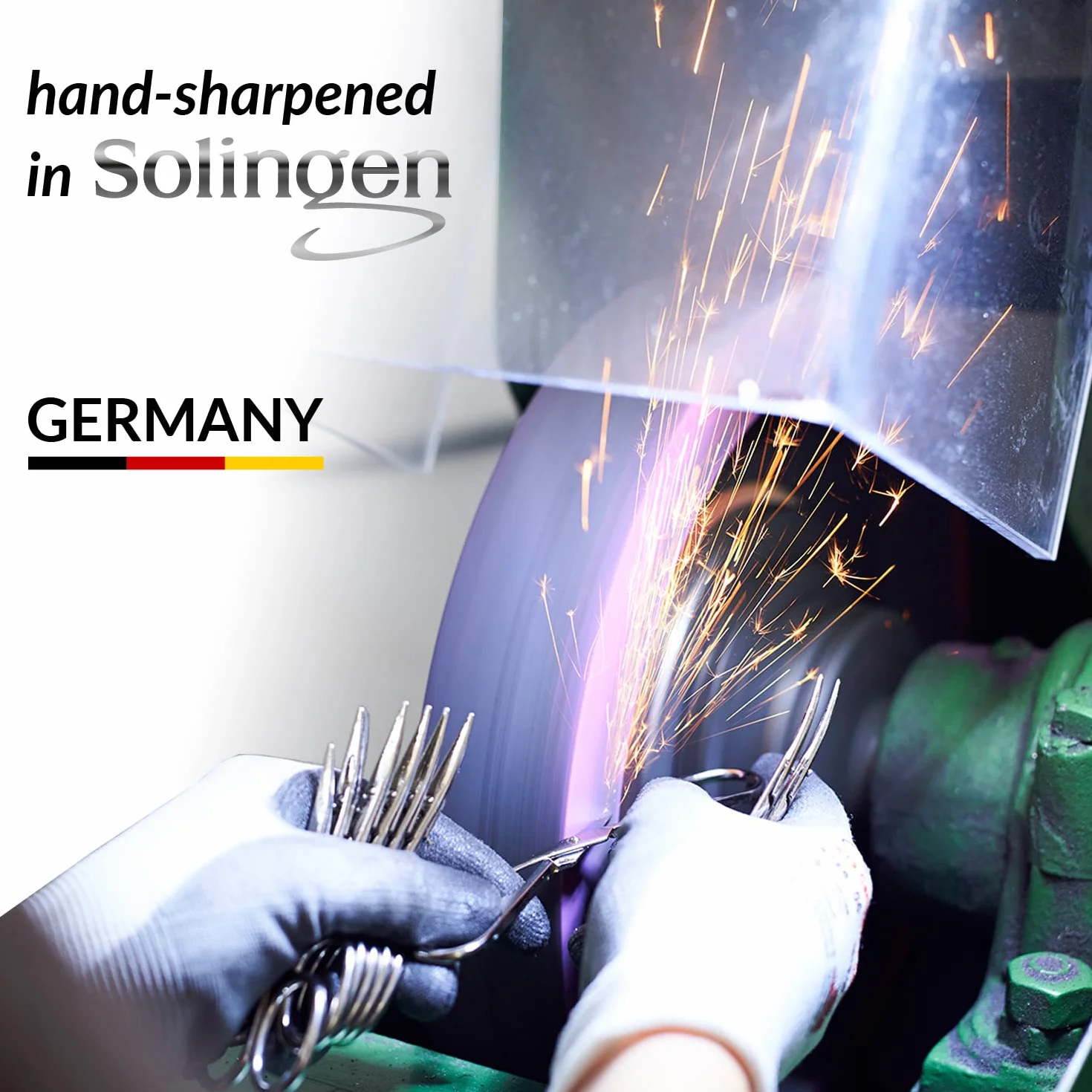 marQus Solingen Maniküre Set Herren und Damen 7 Teile mit Nagelzange - Made in Germany für Hand- und Fußpflege - Echt Leder Etui handlich und weich