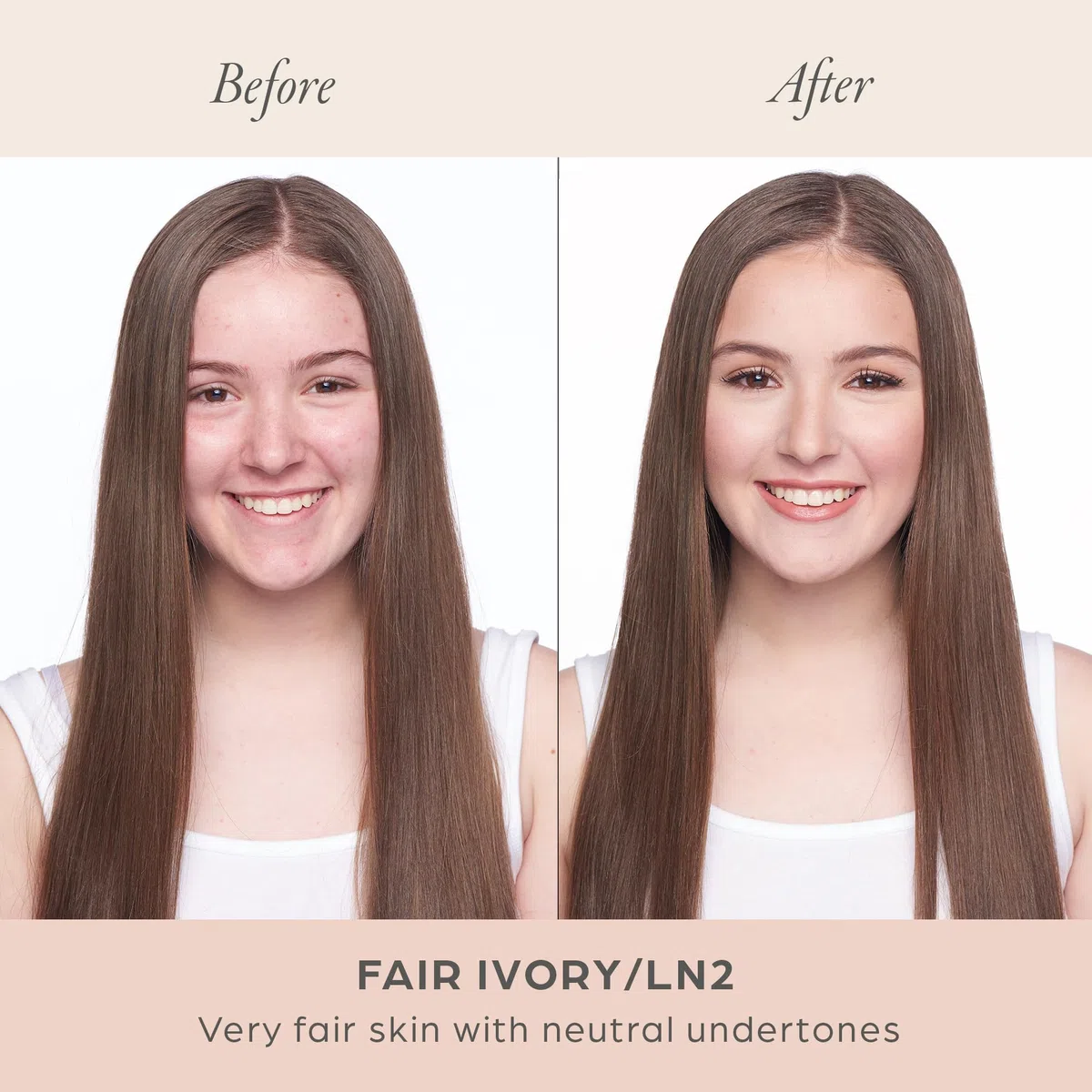 PUR Cosmetics 4-in-1 Love Your Selfie Longwear Foundation and Concealer - Unique, Dual-Applicator Component - Covers Blemishes and Imperfection - Reduce Fine Lines and Wrinkles - LN2-1 oz Makeup