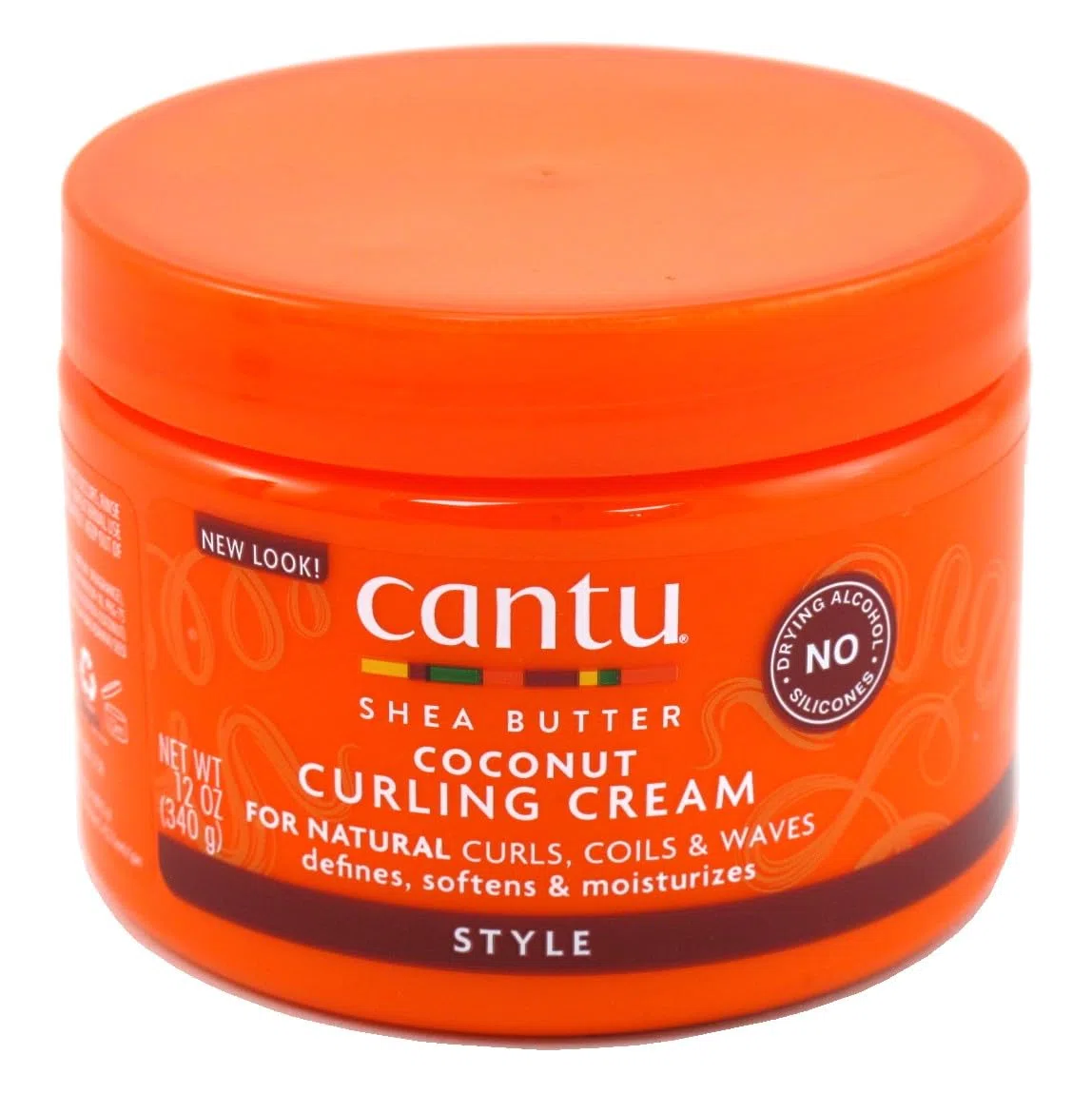 Cantu Natural Hair Coconut Curling Creme 12 Ounce Jar (354ml) (3er-Pack)