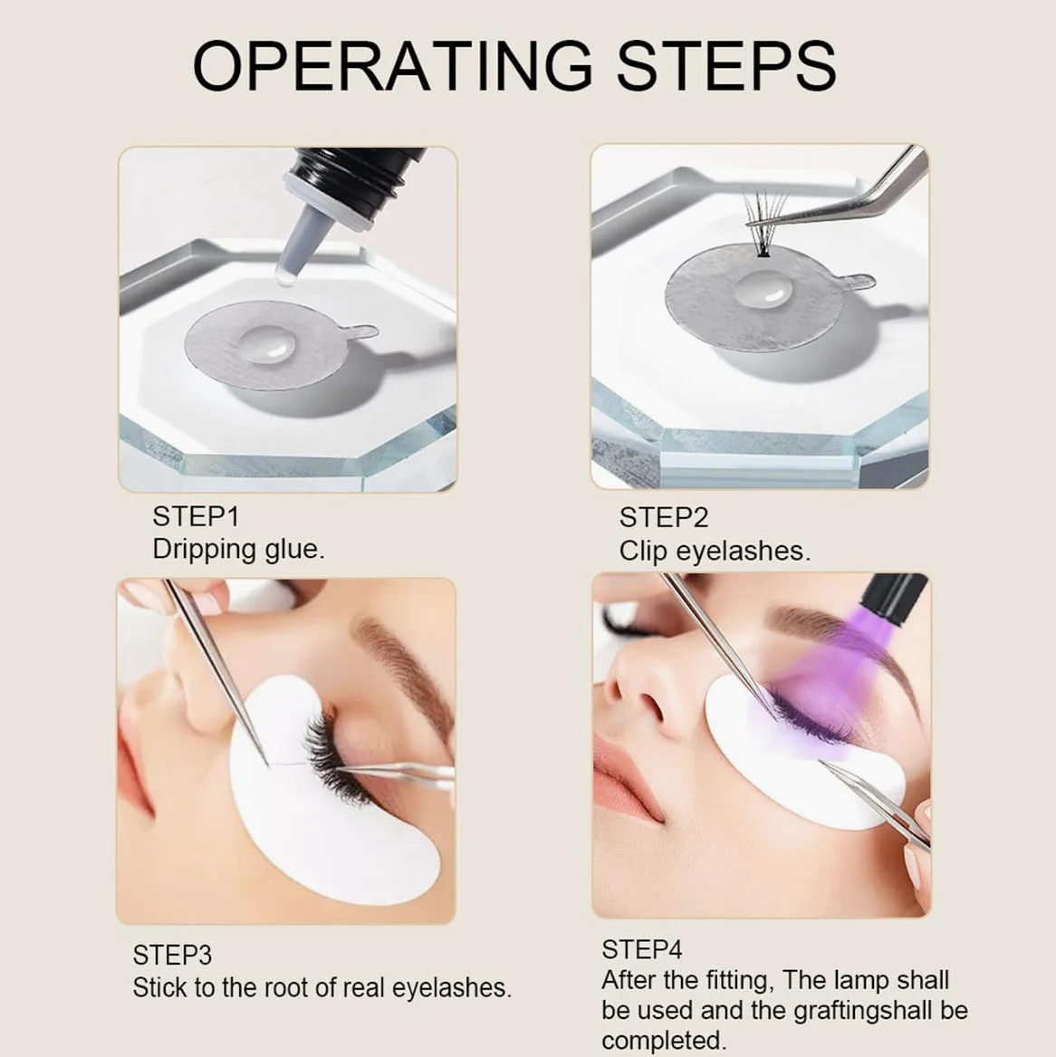 UV-Licht für lichthärtenden UV-Wimpernverlängerungskleber, UV-LED-Wimpernverlängerungslicht + Augenklappe + Schutzbrille + Fußschalter,Einstellbare Punktgröße,10 W flexibler Schwanenhals,Black