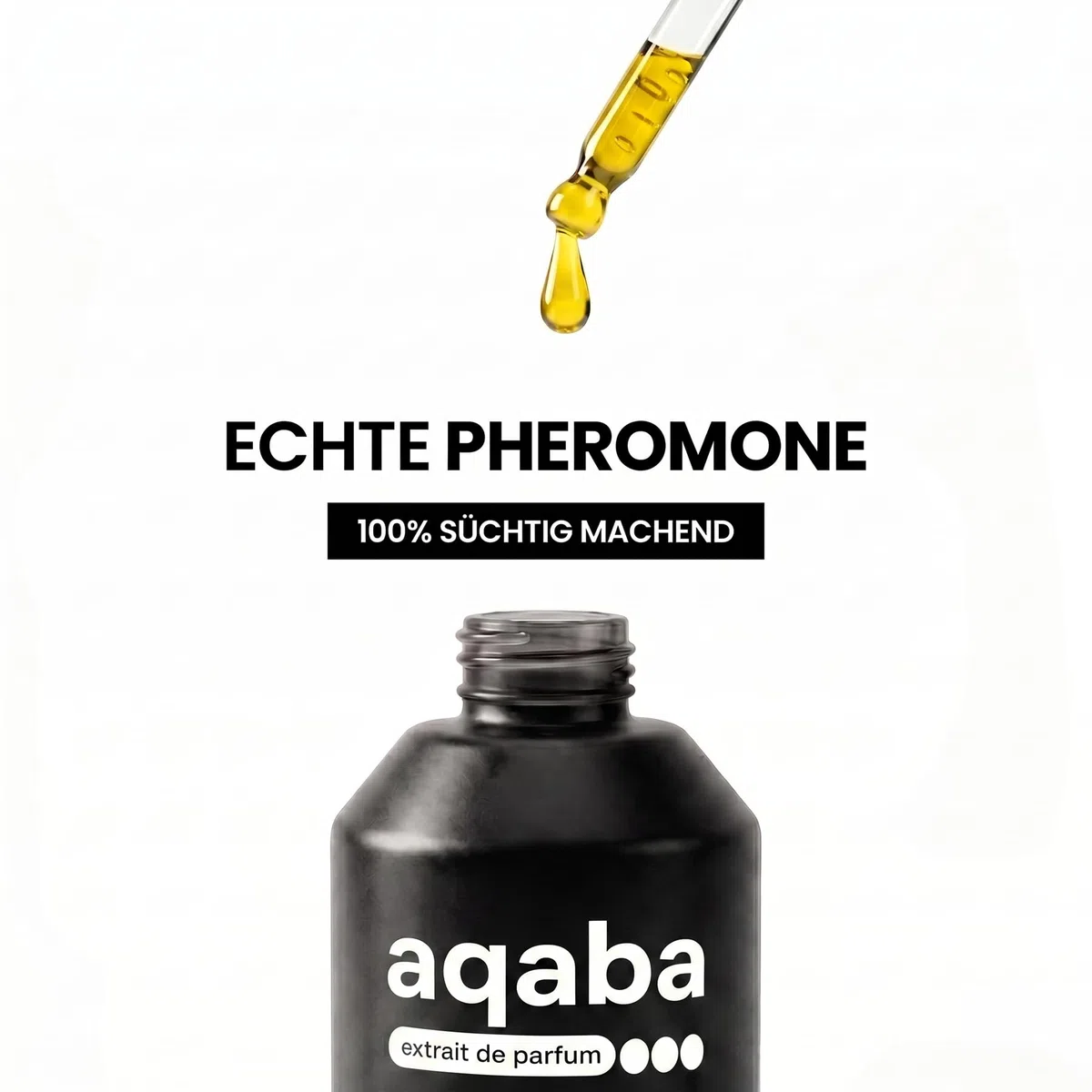 AQABA - Extrait de Parfum Unisex 50 ml – (35% Duftöl) mit Pheromonen - Orientalisch-süßer Duft mit Mandel, Vanille & Honig - bis zu 12h lang anhaltender Duft - Made in Germany