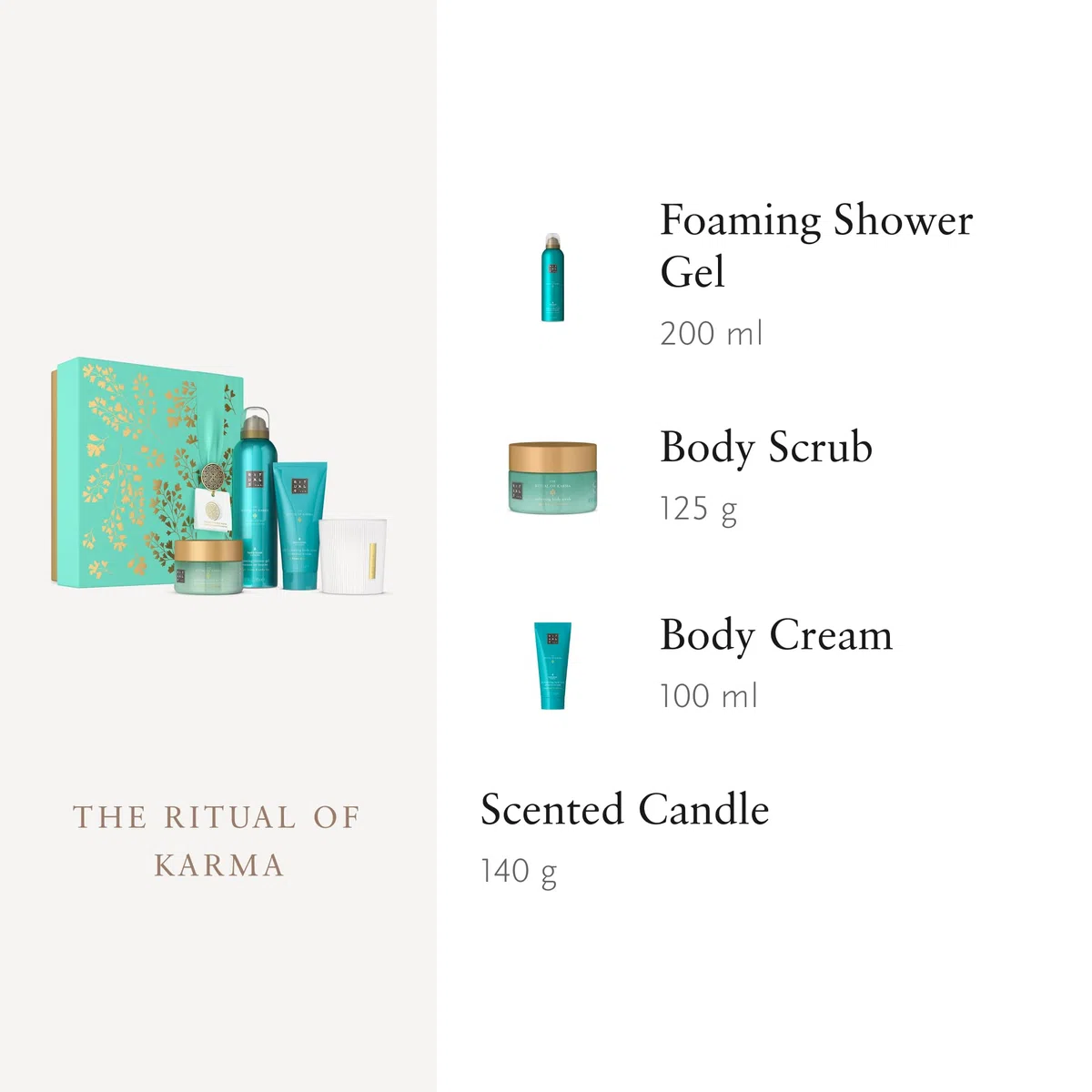 RITUALS Geschenkbox The Ritual of Karma Medium Geschenkset Körperpflegeprodukte Lotus weißem Tee