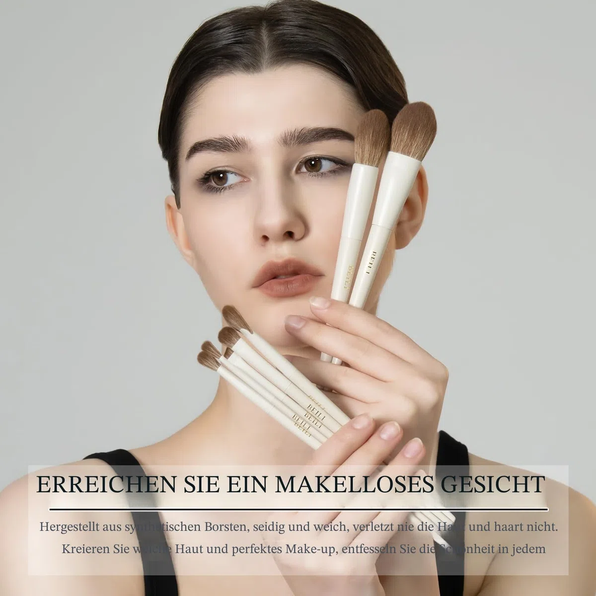 BEILI Make up Pinsel 15 PCS Pinselset Makeup Veganes, Schminkpinsel Set, Professionelle Make up Pinsel Set mit Lidschattenpinsel, Foundationpinsel Rougepinsel, Contouringpinsel Geschenksets