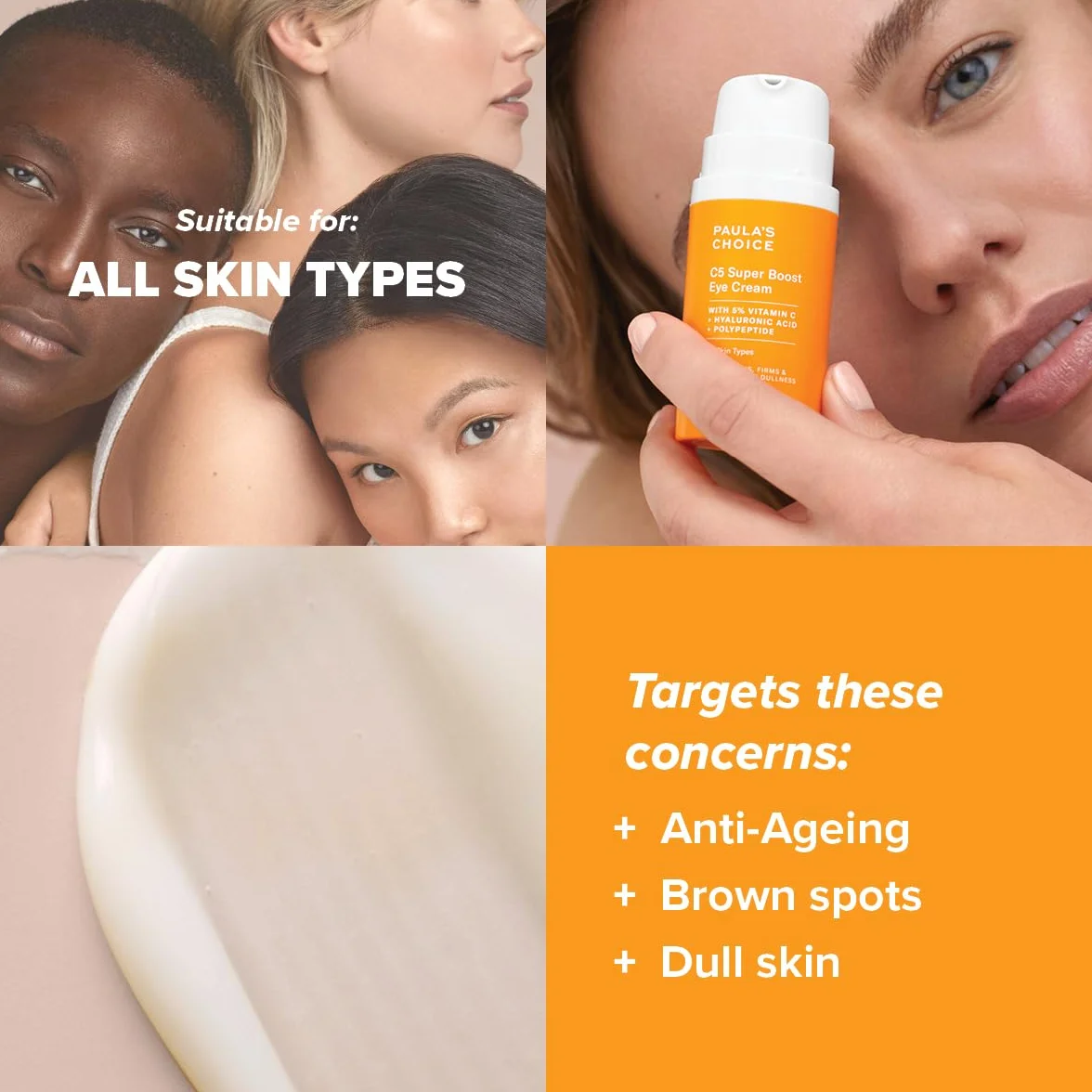 Paula's Choice Vitamin C Augencreme, Anti-Aging & Gegen Verfärbungen, 15 ml | Konzentrierte Vitamin C Augencreme - Reduziert Feine Fältchen Sichtbar - Bekämpfe die Ursachen von Augenringen Schwellungen