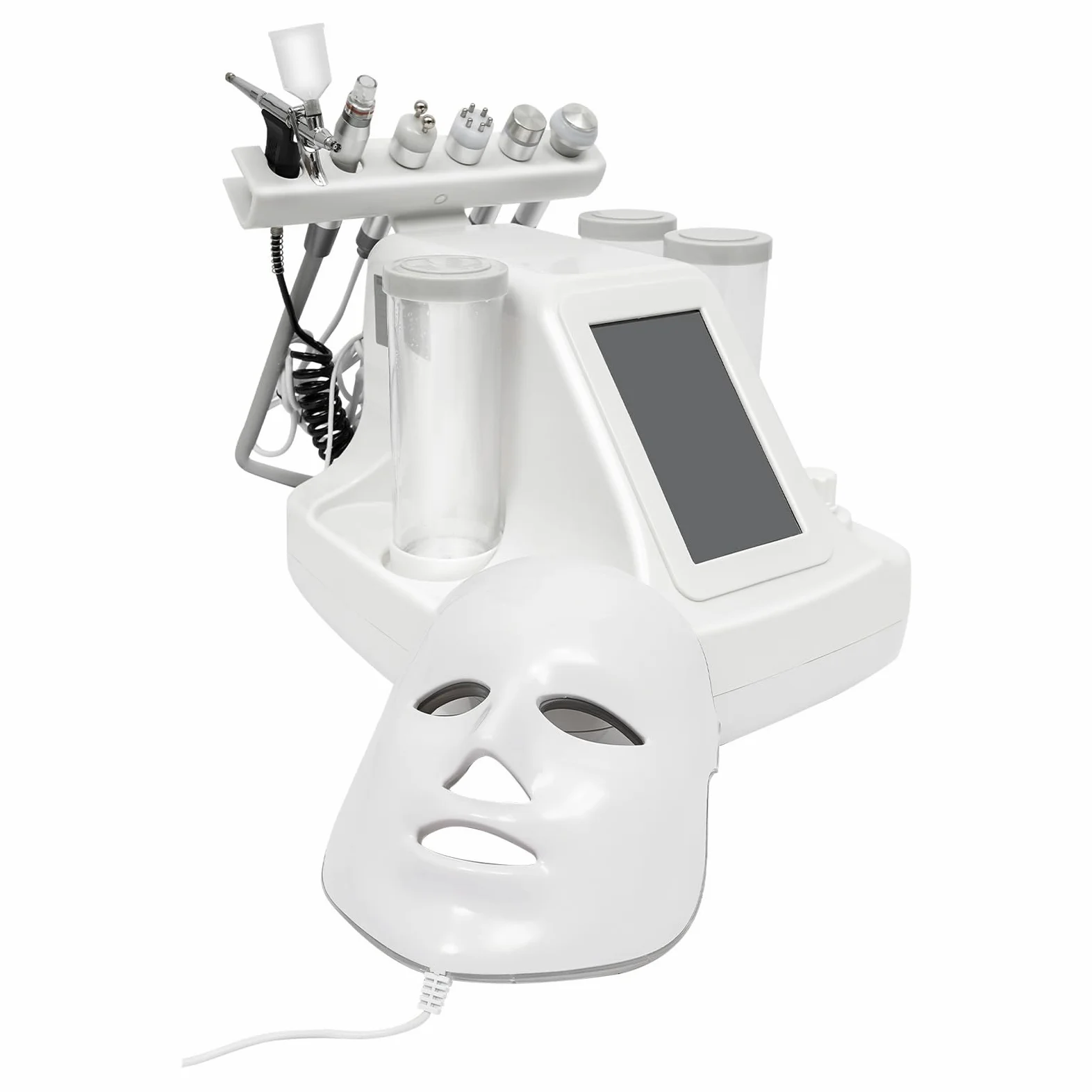 7 in 1 Wasser Sauerstoff Maschine,Dermabrasion Hydro Tiefenreinigung Hydra Beauty Facial Care Machine mit LED-Maske,Hydro Dermabrasion Jet Peel kleine Blase Gerät