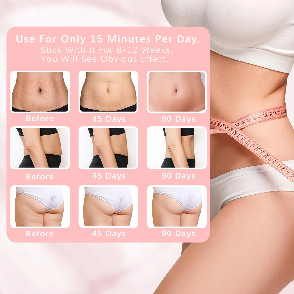 Cellulite Massagegerät, Ultraschall-Kavitationsmaschine, Fettentfernung für Bauch, Taille, Arme, Beine, Gesäß