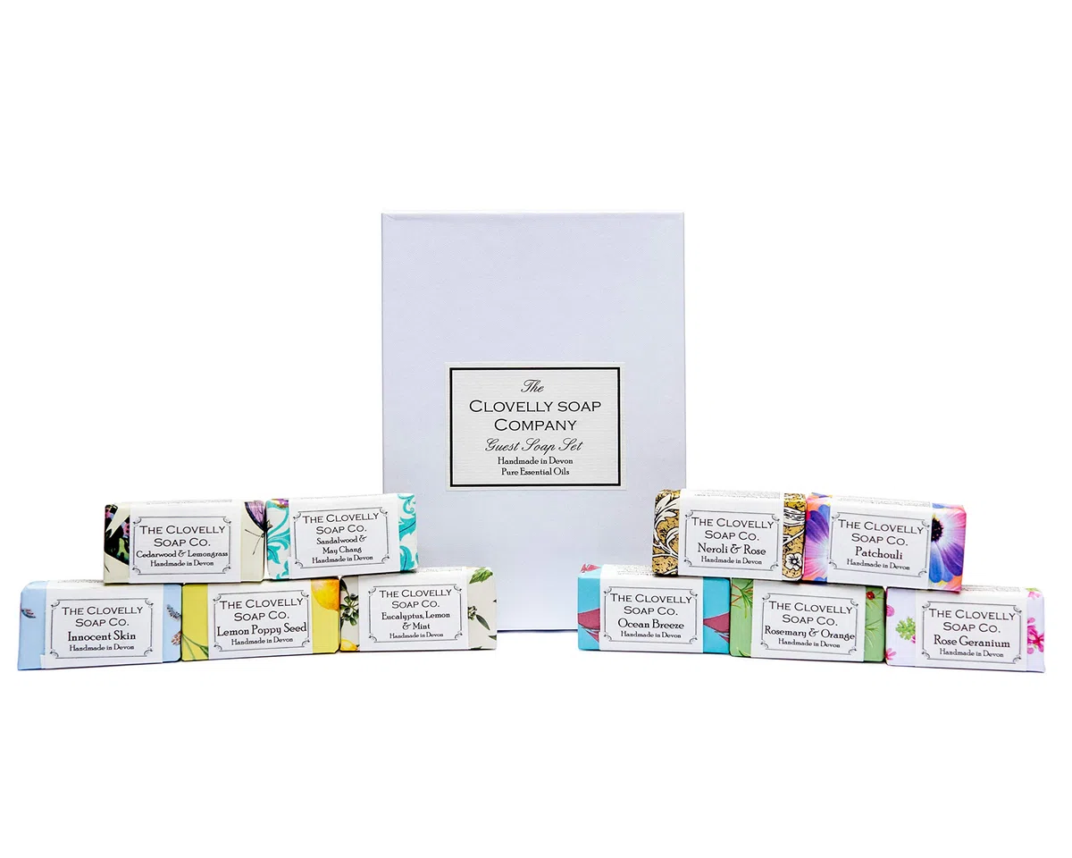 Clovelly Soap Co Natürlich handgemachte Mini Gästeseife Geschenkset 10 Stück