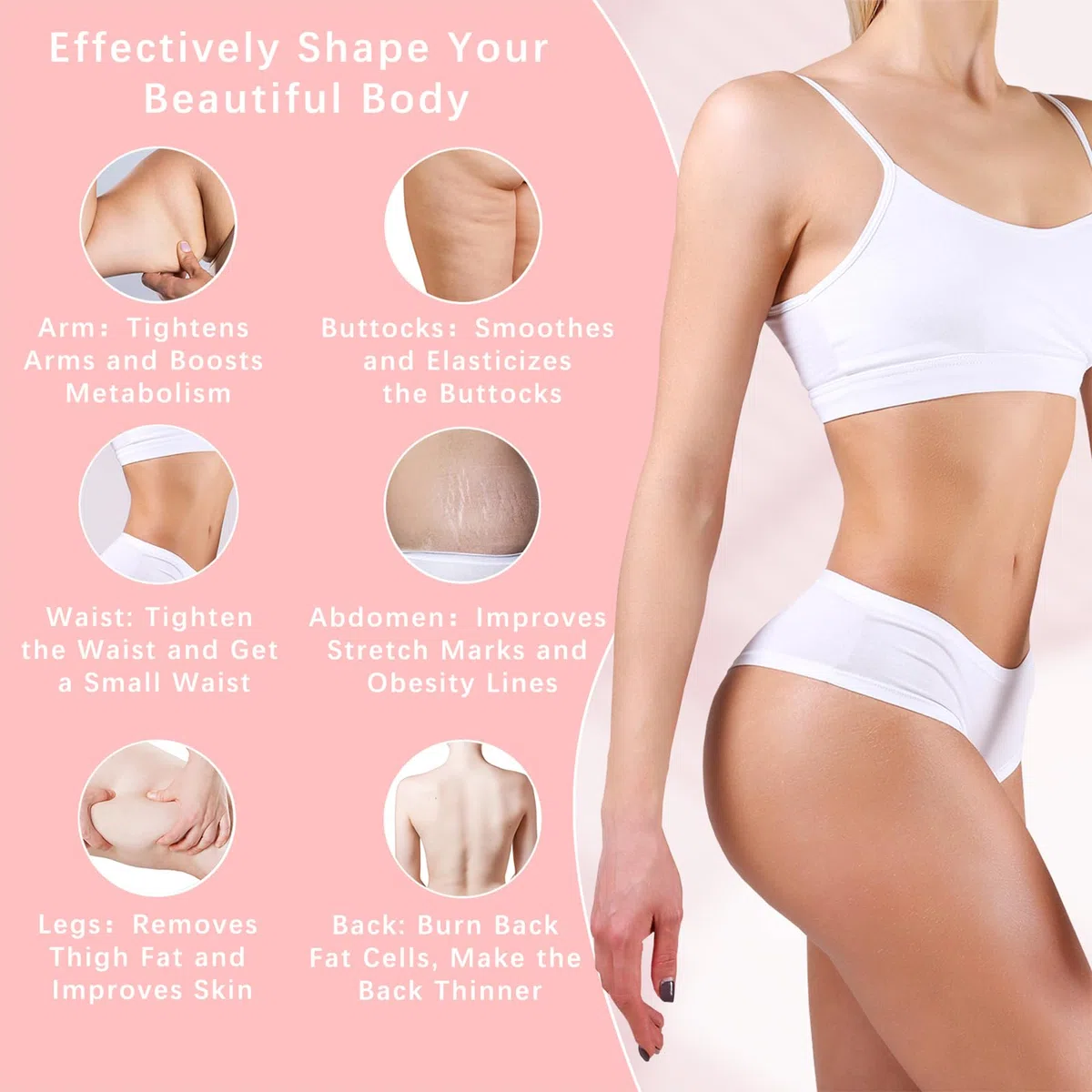 Cellulite Massagegerät, Ultraschall-Kavitationsmaschine, Fettentfernung für Bauch, Taille, Arme, Beine, Gesäß