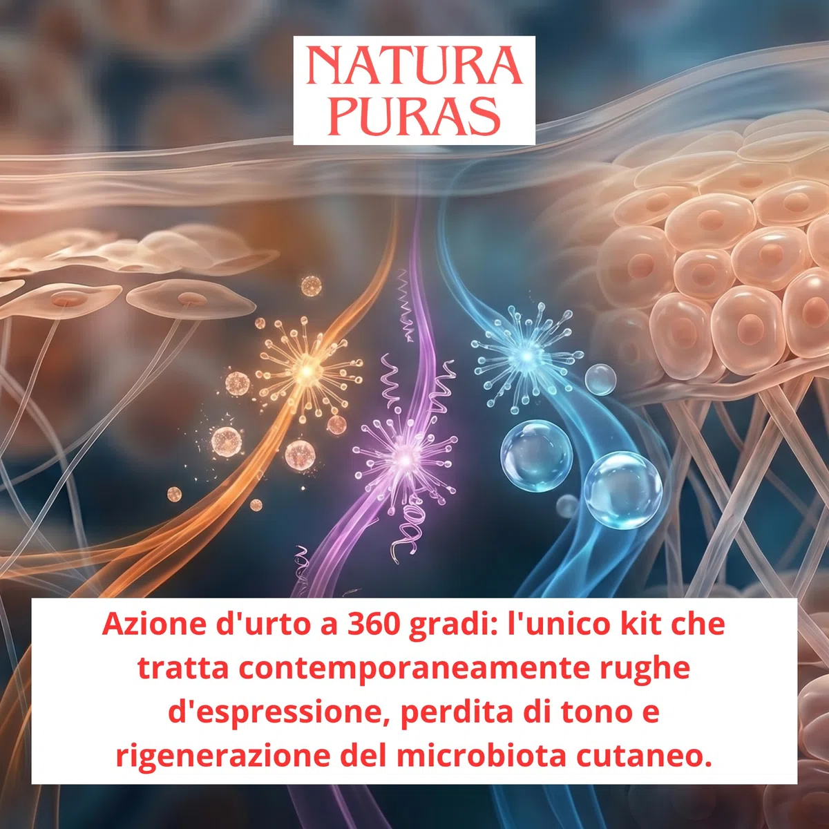 NaturaPuras Anti-Aging Hautpflege-Set, 3-teilig, hergestellt in Italien | Ampullen Esosomi 10 %, Serum Vipergift, Creme Filler Lifting Anti-Falten, Beauty-Geschenkbox