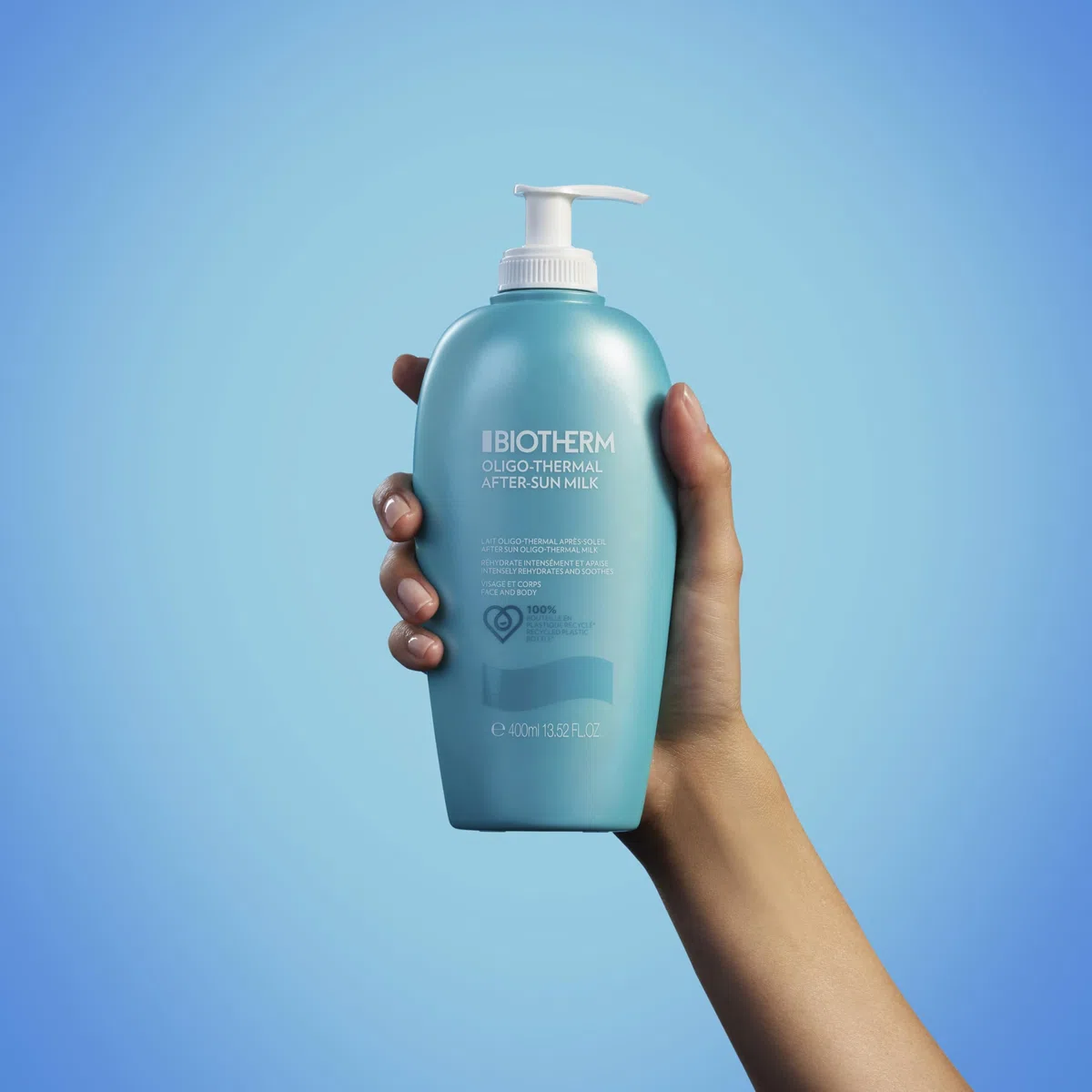 Biotherm After Sun Lotion After Sun Körpermilch, feuchtigkeitsspendende After Sun Lotion für den Körper, intensive Pflegelotion nach dem Sonnenbad, für eine hydratisierte Haut, 400 ml