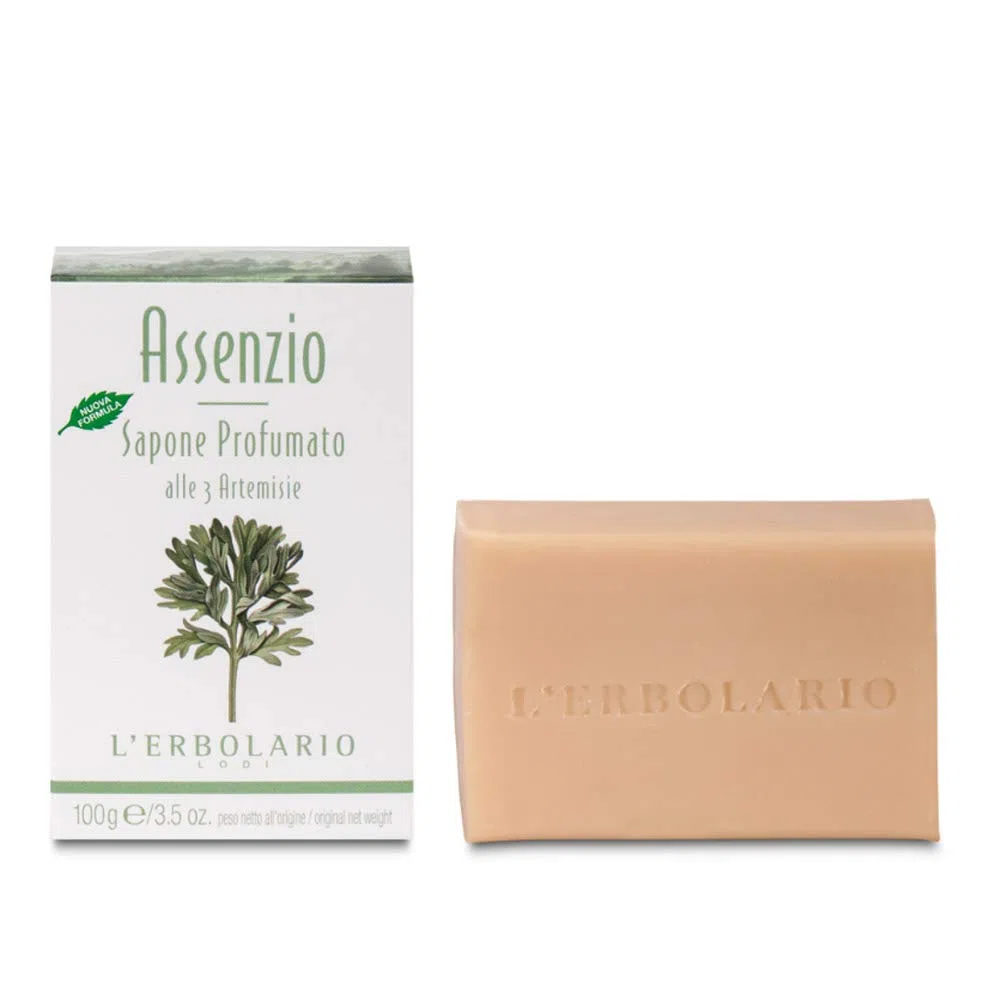L'Erbolario - Assenzio Geschenkbox in Originalverpackung (Schaumbad 200 ml, Körpercreme 200 ml, Duft 50 ml, Seife 100 g)
