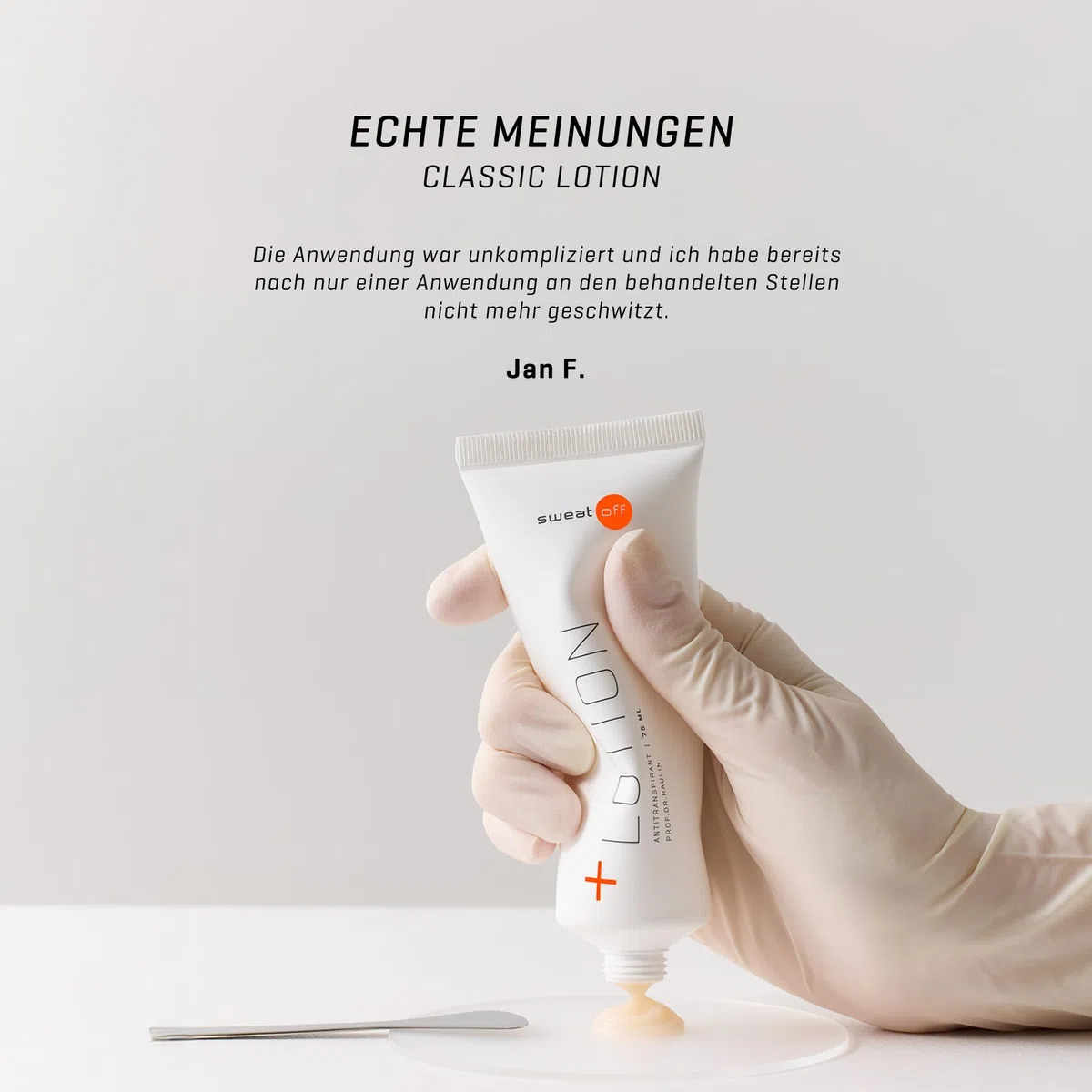 Sweat-Off Antitranspirant Lotion 75ml gegen Schwitzen | Lotion gegen Schwitzen | Für verschiedene Körperbereiche geeignet I Antitranspirant für Männer & Frauen