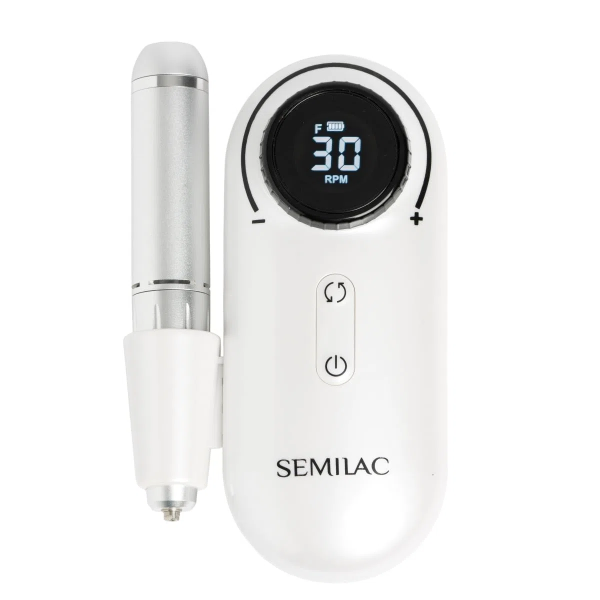 Semilac Nagelfräser Compact Lite – Kabellose Elektrische Nagelfeile mit Akku 2000mAh, 30.000 U/min, Einfach für Maniküre & Pediküre Zuhause