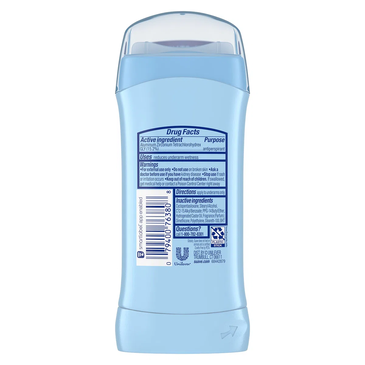 Suave Anti-Perspirant & Deodorant, Invisible Solid, Powder - 2.6oz. by Suave