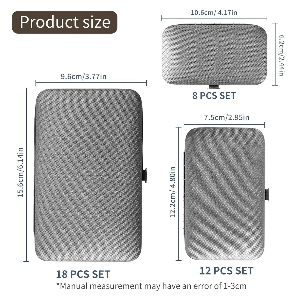 Nagelknipser, 8/12/18-teiliges Maniküre-Set, professionelles Pediküre-Set, Herren-Accessoires, Körperpflege-Set(12pcs)
