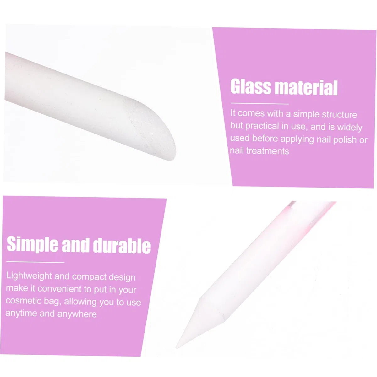 Beavorty 15stücke Teiliges Glas-nagelfeilen Doppelseitige Maniküre-werkzeuge Zur Nagelpflege Für -nail-art Leicht Zu Transportieren Unisex Für Hause Oder Unterwegs Transparent