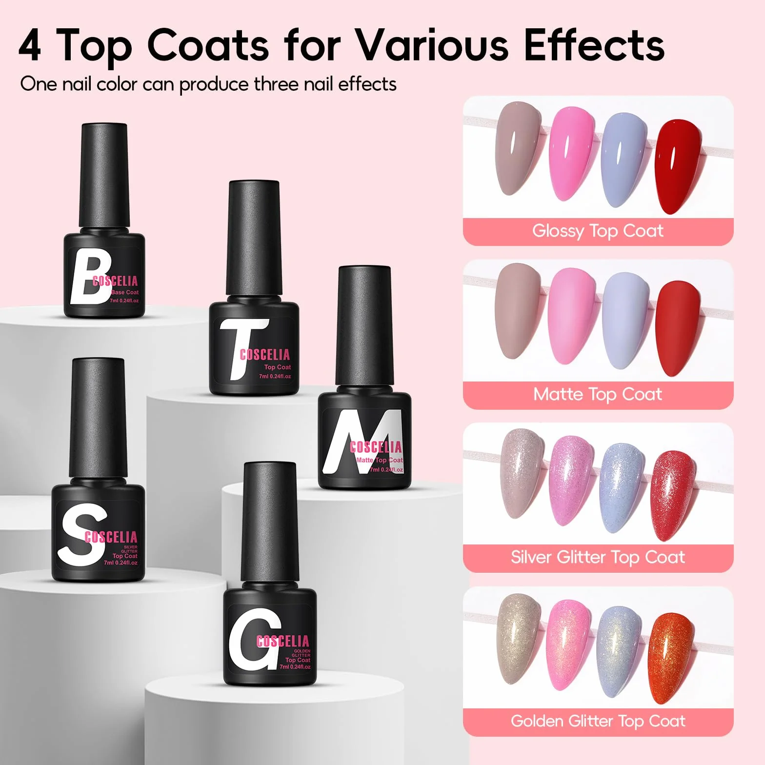 COSCELIA 35 Farben Gel Nägel Set mit Nagellampe und Elektrische Nagelfräser, Base und Top Coat Nagelset Gelnägel Starterset Nägel Selber Machen Set