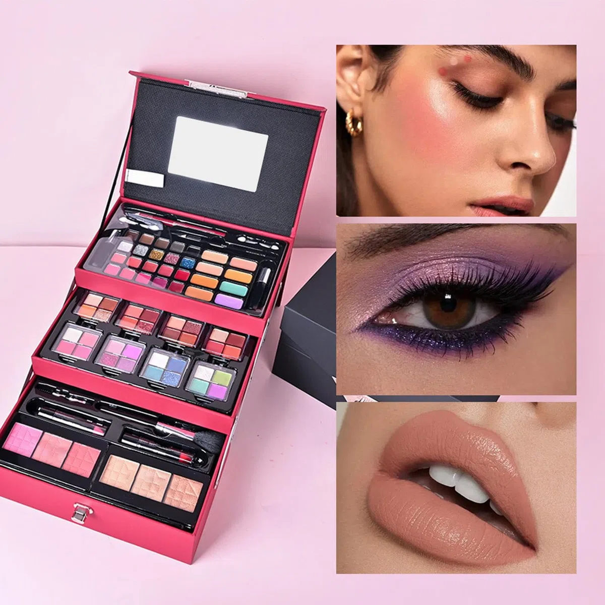 Make-up-Set für Damen, komplettes Make-up-Set, professionelles Kosmetik | Set für Frauen und Anfänger, Starter-Set