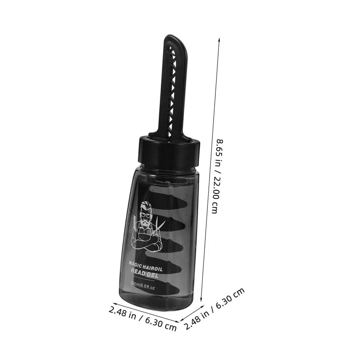 BESTYASH 3 Stück-pack Haargel für Männer 260ml Leichtes Styling Gel aus Kunststoff mit Applikatorflasche und Kamm für Barber und Leicht Kämmbares Haar
