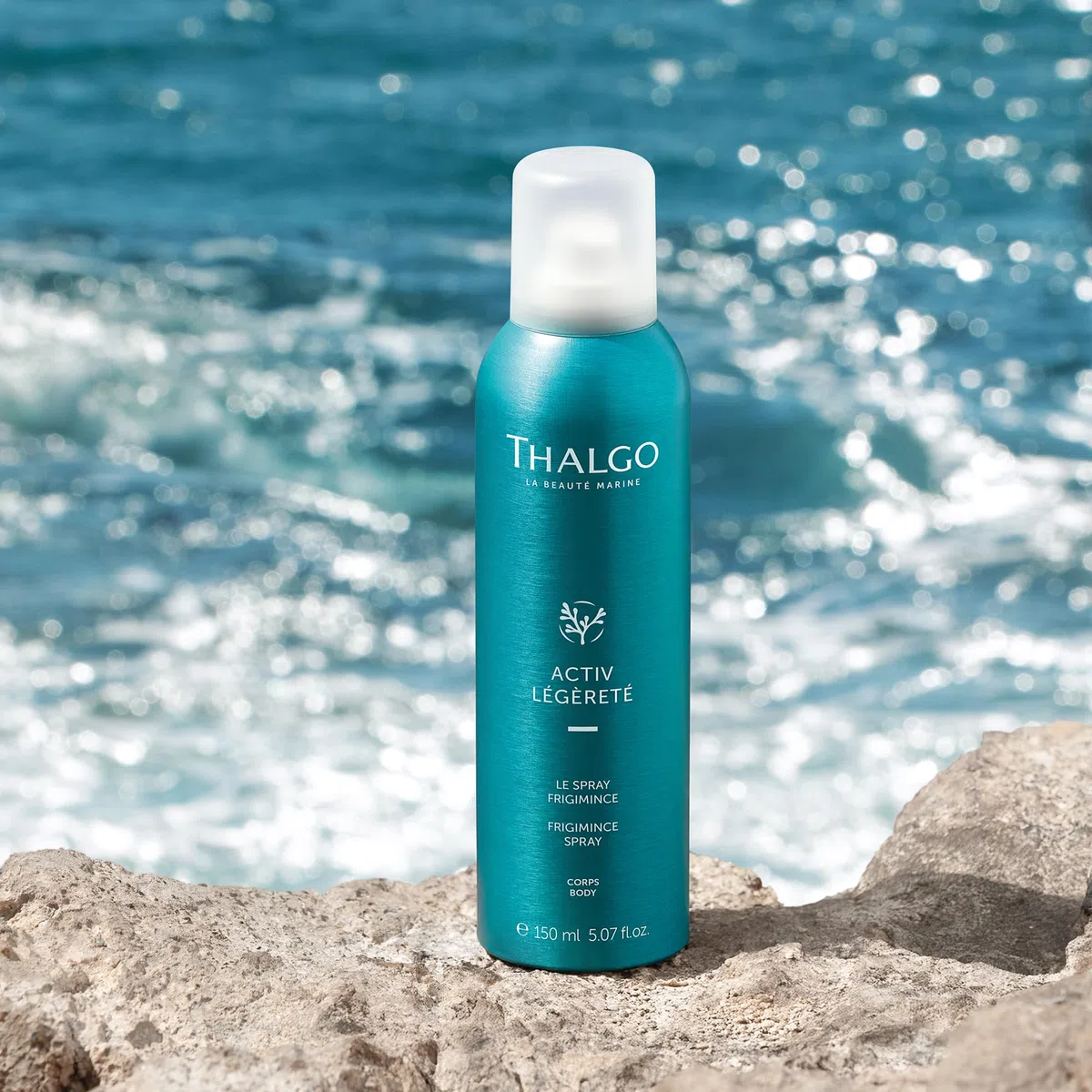 THALGO Frigimince Spray 150 ml Kühlendes Körperspray gegen schwere Beine, straffend & vitalisierend mit Algen & Menthol