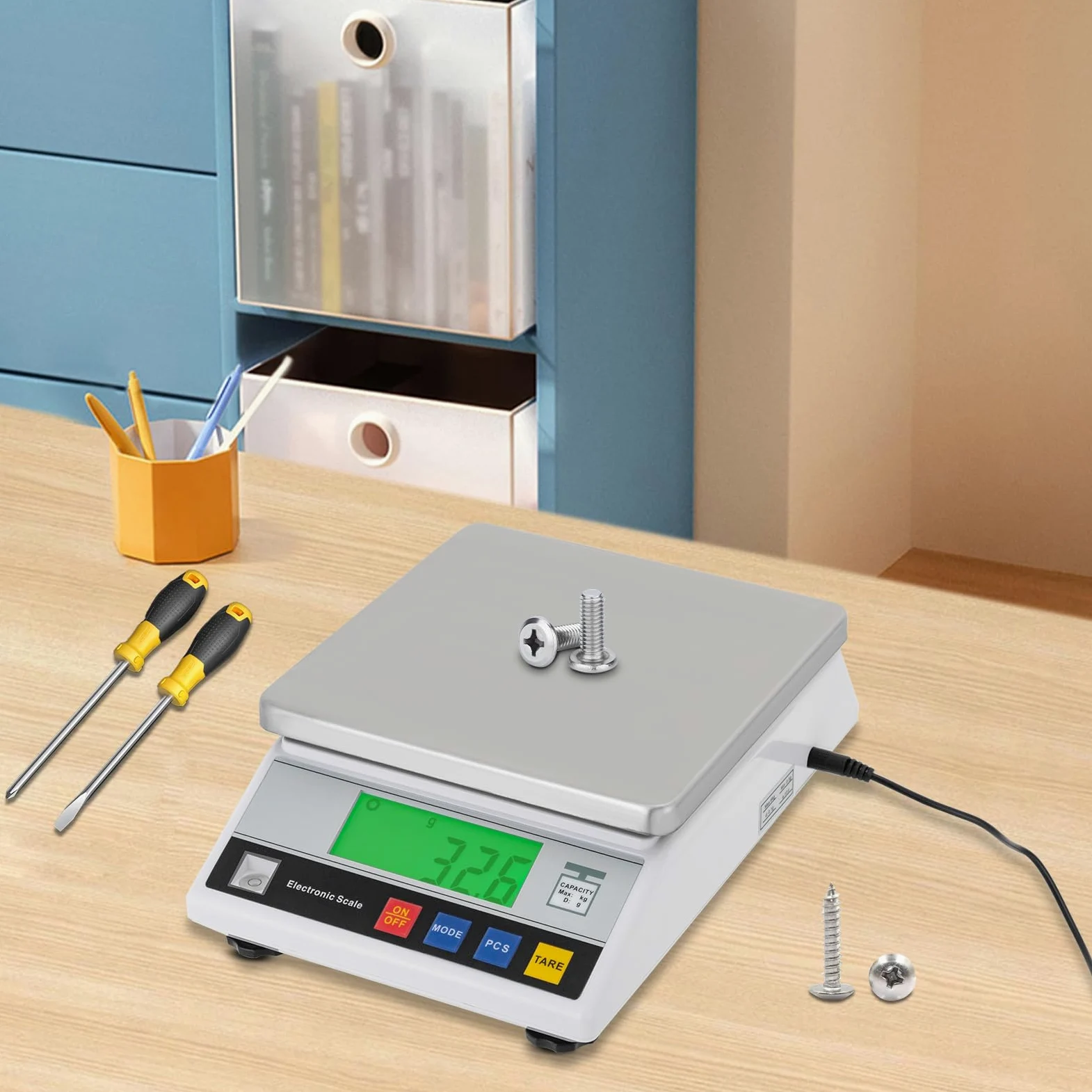 Präzisionswaage 6kg 0.1g Küchenwaage Digital Waage Küche Feinwaage Genau Küchenwage Kitchen Scale Elektronische Laborwaage mit LCD Display Tara Zählfunktion für Labor Küche Lager