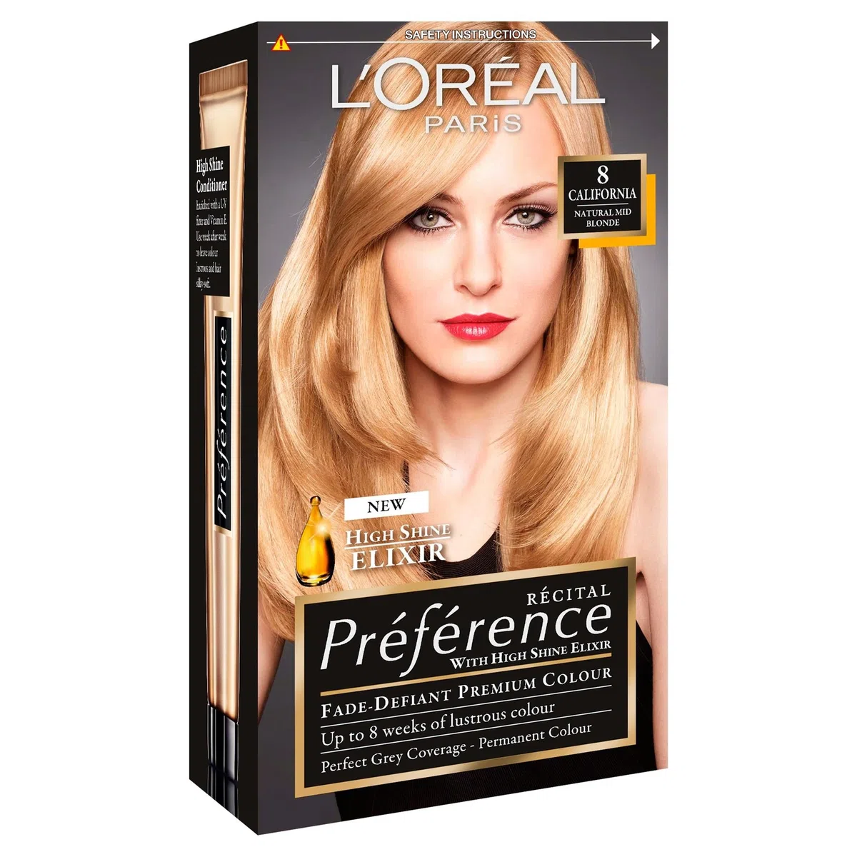 3 x L'Oreal Paris Recital Preference Permanent Colour 8 California Natural Mid Blonde