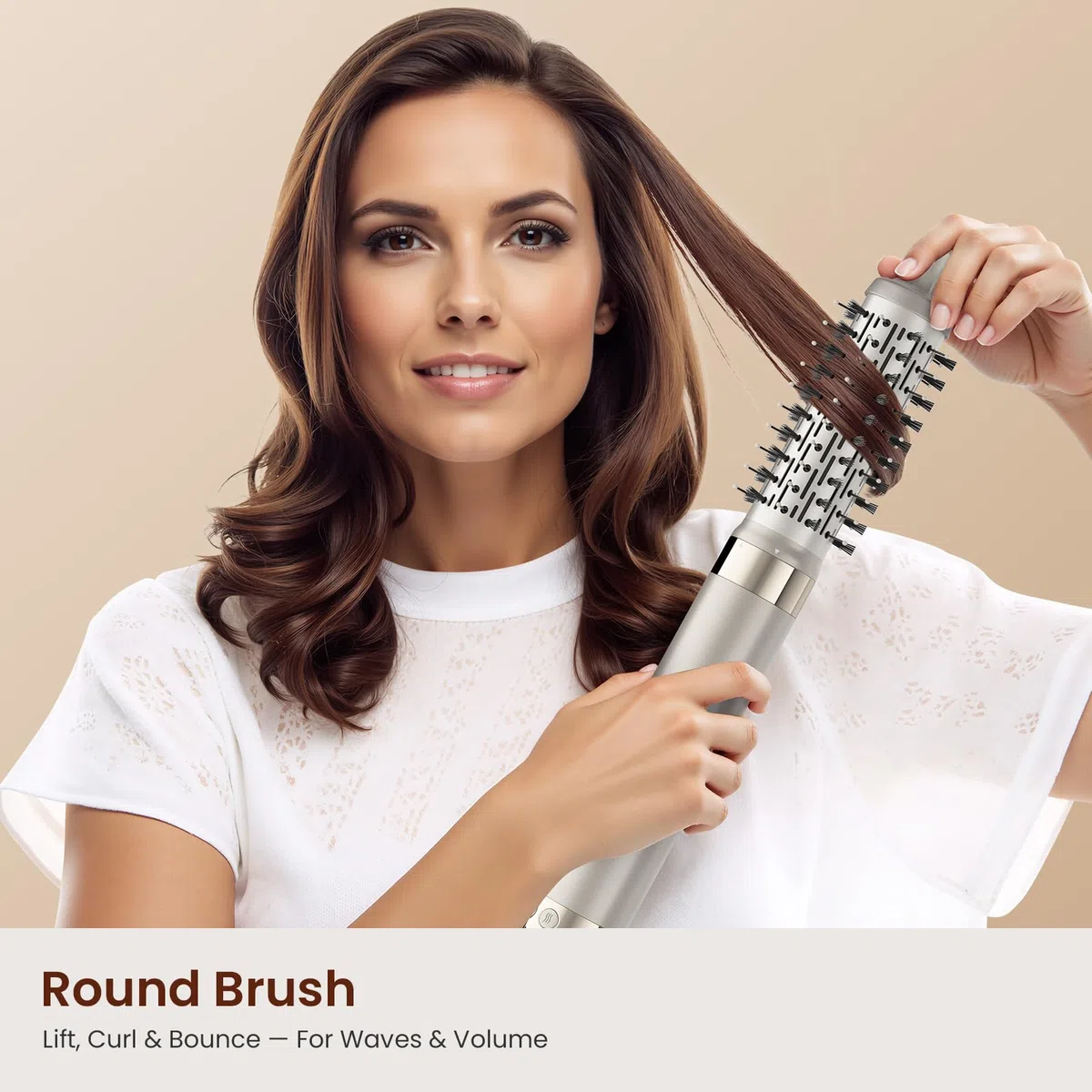MESCOMB 5 in 1 Airstyler Hairstyler Hochgeschwindigkeit Rundbürstenföhn Auto-Wrap Lockenstab Schnelltrocknend Volumen Locken Glätten