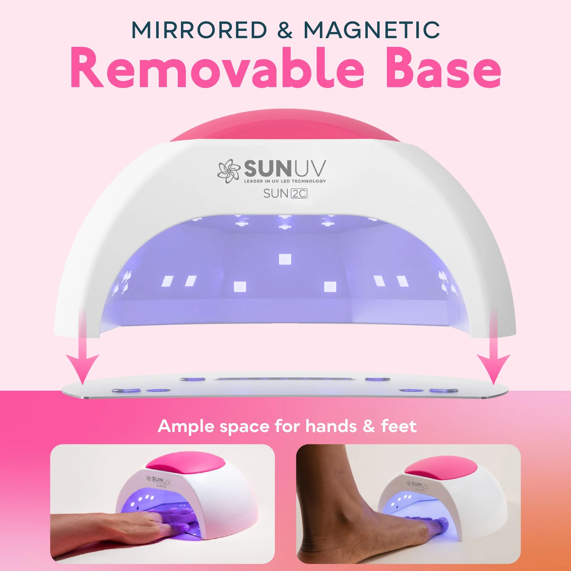 SUNUV SUN2C Nageltrockner UV LED Nagellampe für Gelnägel, 10, 30, 60, 90s Timer, Automatischer Infrarotsensor, Geeignet für Maniküre und Pediküre, Geschenk für Frauen