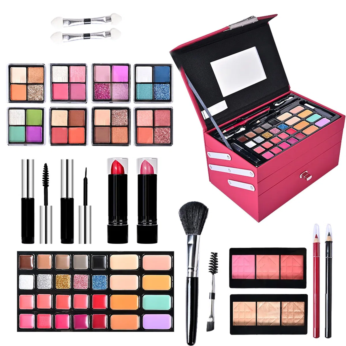 Make-up-Set für Damen, komplettes Make-up-Set, für Anfänger, Kosmetik | Set für Frauen und Anfänger, Starter-Set
