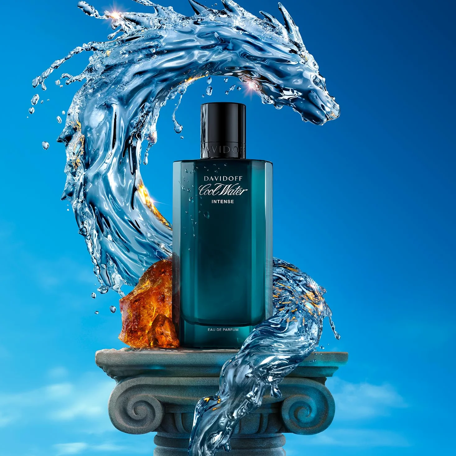 Davidoff Cool Water Eau de Parfum Intense – Fougère-Duft für Herren – Mit grüner Mandarine, Kokoswasser und Amber – Langanhaltender Duft, 100ml