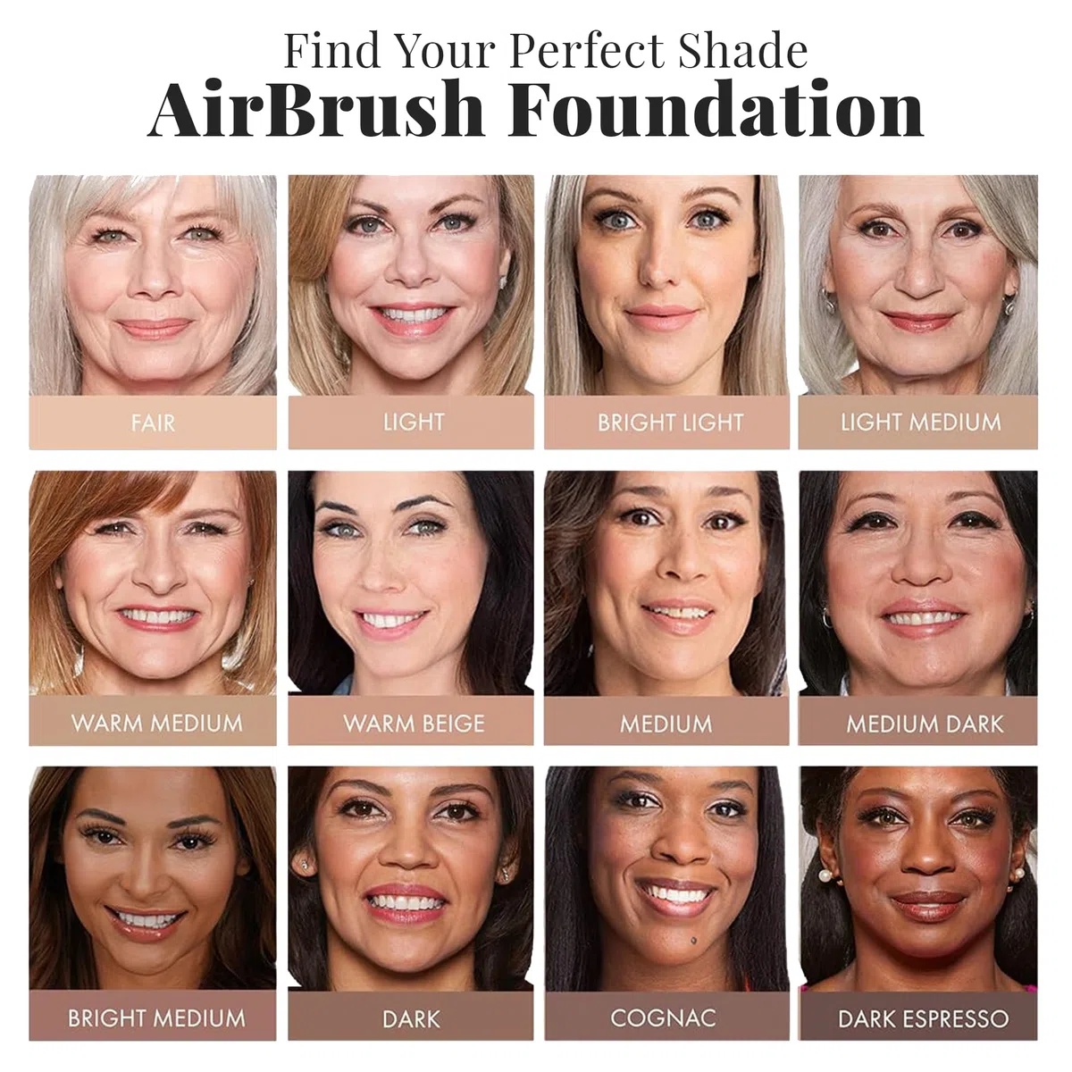 MagicMinerals AirBrush Foundation von Jerome Alexander - 2-teiliges Set mit Airbrush-Foundation und Kabuki-Pinsel - Spray Make-up mit Anti-Aging-Inhaltsstoffen für glatte, strahlende Haut (Fair) | Inklusive Kabuki-Pinsel, feiner Sprühnebel, aufbaubare Abd