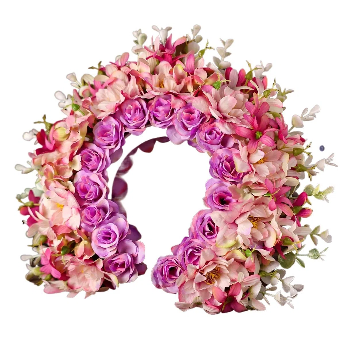 Blumenkranz Haare Bunte Blumen Prinzessin Haarnadel Blumen Stirnband Kopfschmuck for Frauen Braut Hochzeit Haarschmuck Haarbänder(Color4)