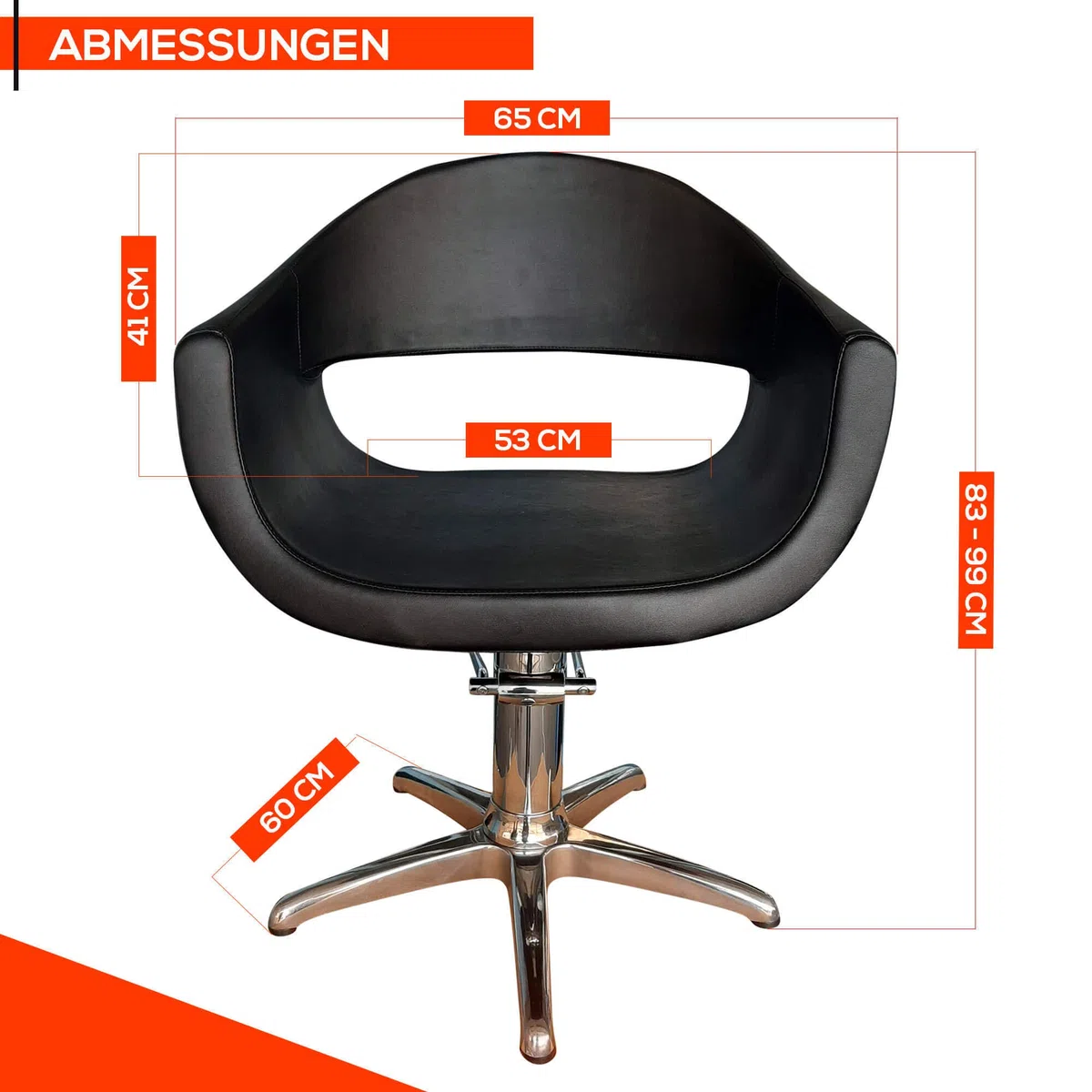 Friseurstuhl höhenverstellbar Kreuzfuss Aluminiumguss Hydraulik Coiffeurstuhl Design 04
