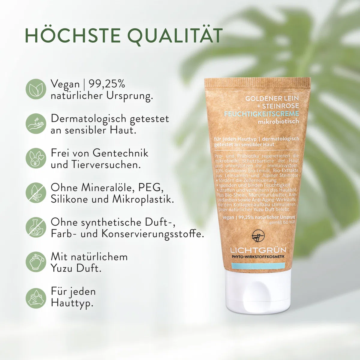 Set Hydro-Vital-Boost, Hyaluronserum 30 ml und Feuchtigkeitscreme 50 ml, Gesichtspflege mit Hyaluron, Bio-Steinrose und Bio-Leinöl, für feuchtigkeitsarme Haut, vegan, Made in Germany