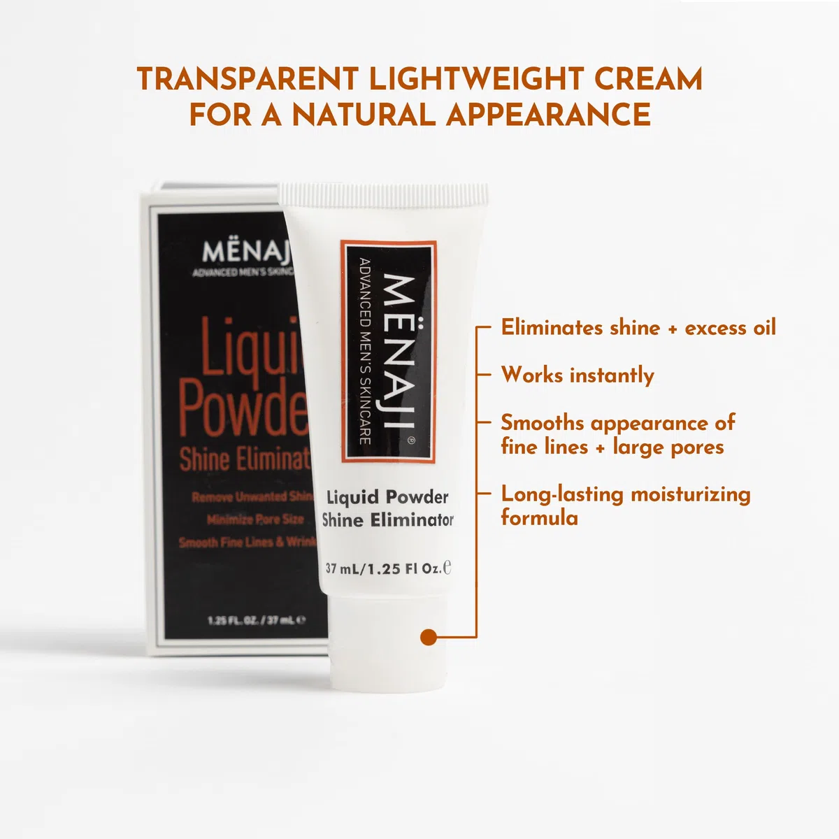 mënaji Liquid Powder Glanz Eliminator, 1,25 FL OZ