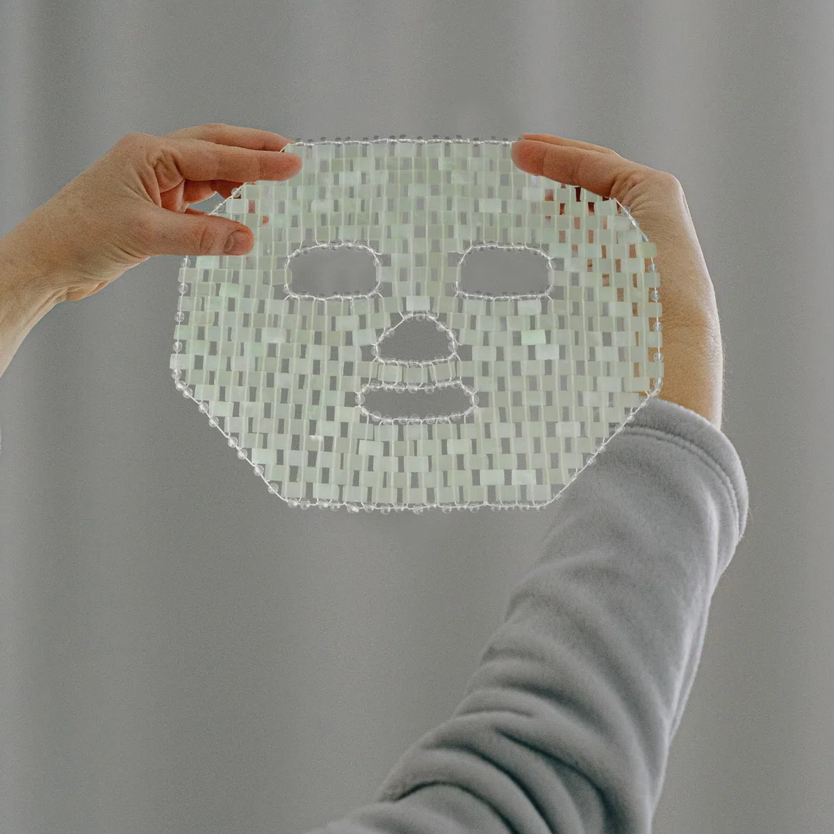 Natürliche Jade Gesichtsmaske Jadestein Anti Aging mit Weicher Augenabdeckung 1 Stück Hautpflege Massagemaske für Entspannung und Gesichtsmassage zu Hause