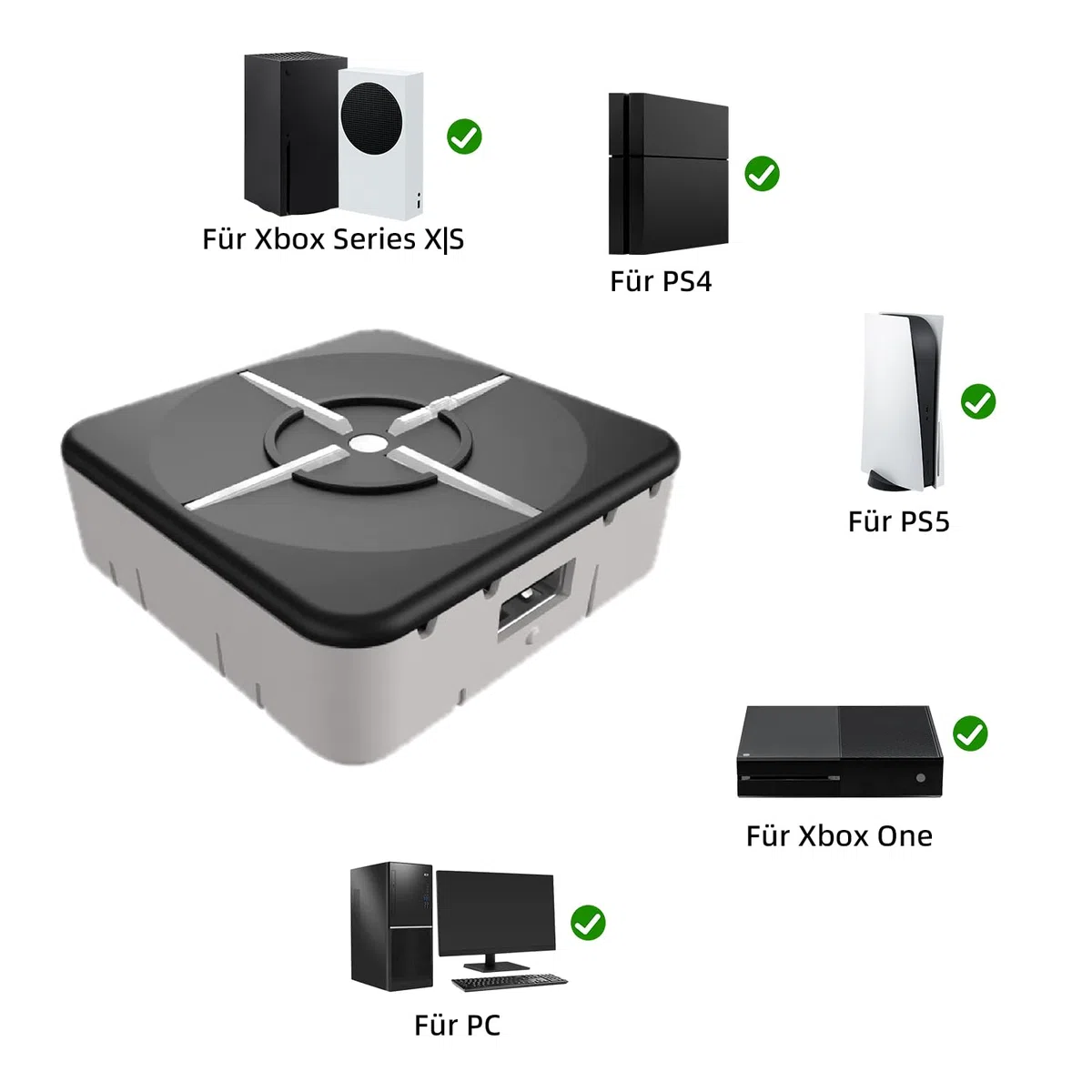 Mcbazel XIM Matrix Multi-Input Adapter Tastatur- und Maus-Anschluss Konverter für PS5,Xbox Series X/S,Xbox One, PS4, PC