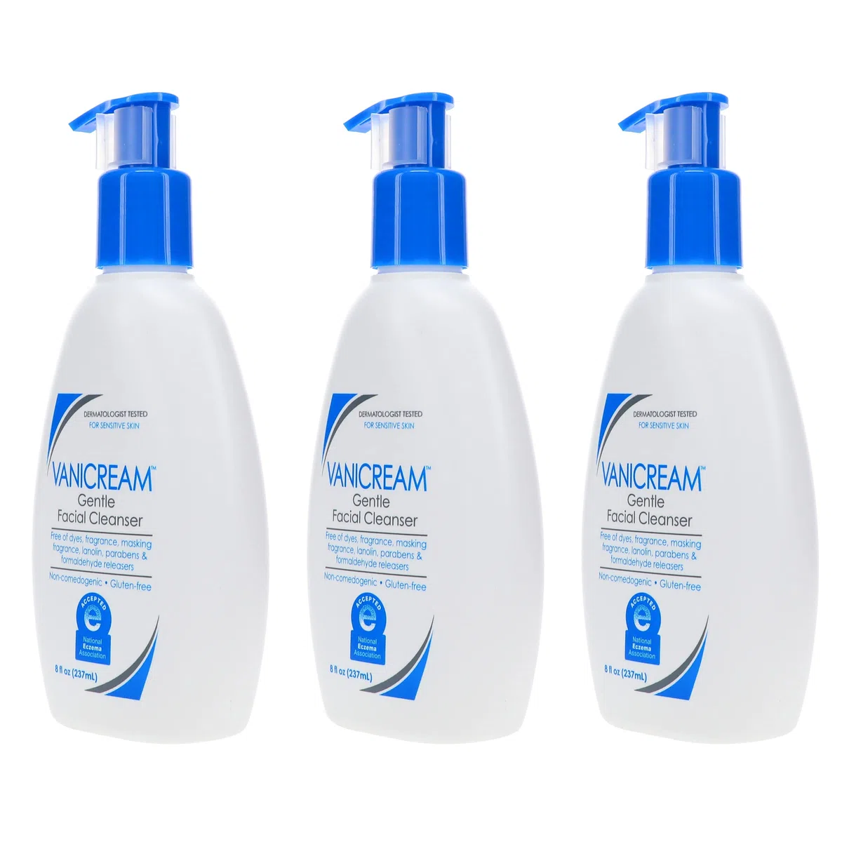 VANICREAM Sanfte Gesichtsreinigung für empfindliche Haut, 237 ml, 3 Stück