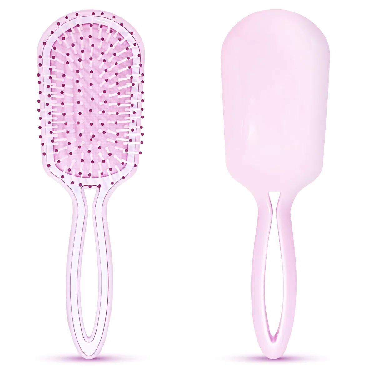 Haarbürste für Frauen, Rosa Entwirrungsbürste Reisegröße, Entwirrende Haarbürste für schmerzfreies Bürsten auf allen Haartypen, Rosa, 1 Packung