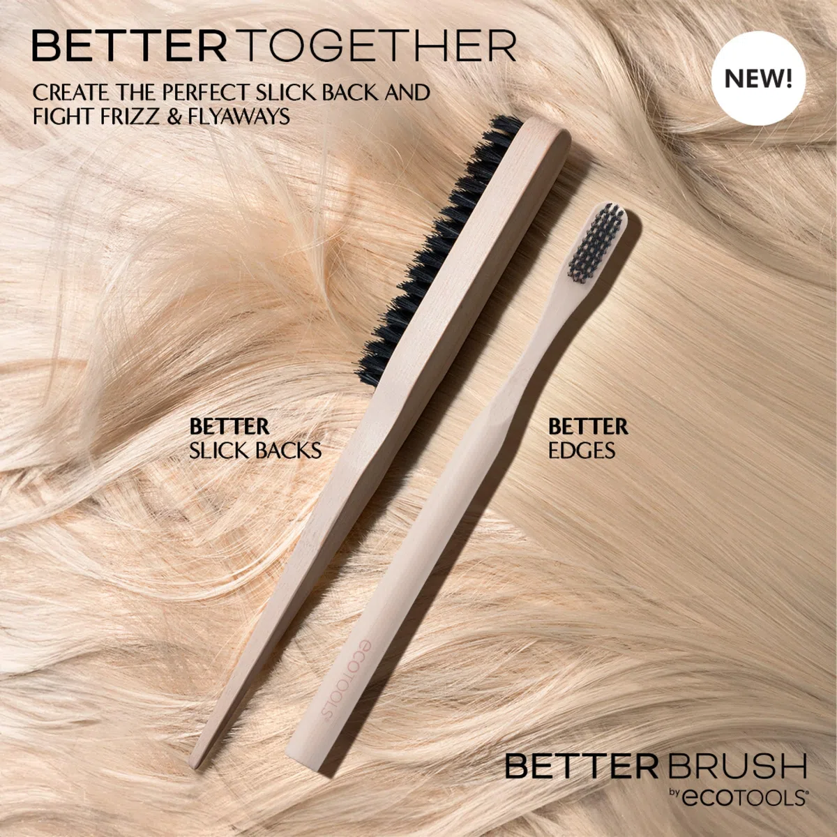 EcoTools Haarbürste mit glatter Rückseite, 1 Stück